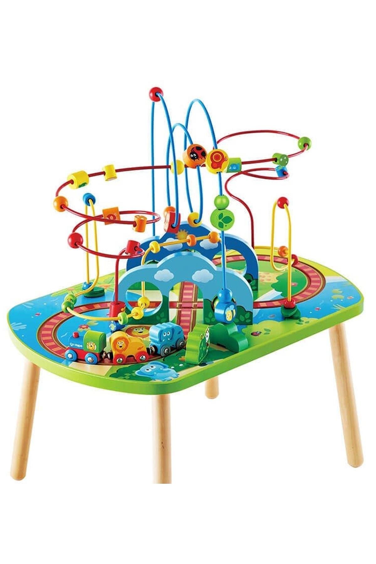Hape Aktivite Masası - Demiryolu Çok Renkli