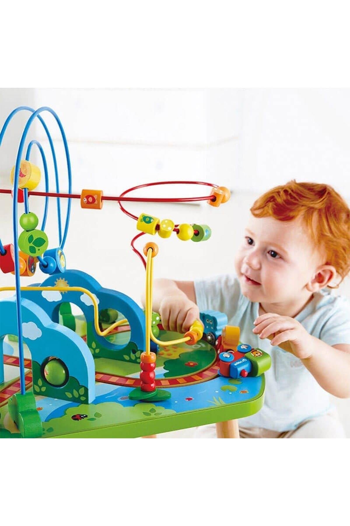 Hape Aktivite Masası - Demiryolu Çok Renkli