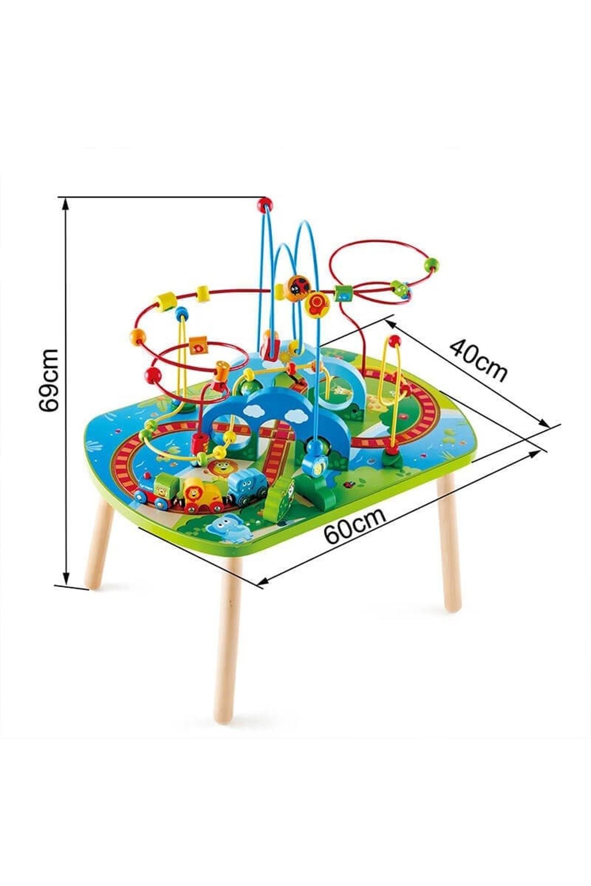 Hape Aktivite Masası - Demiryolu Çok Renkli