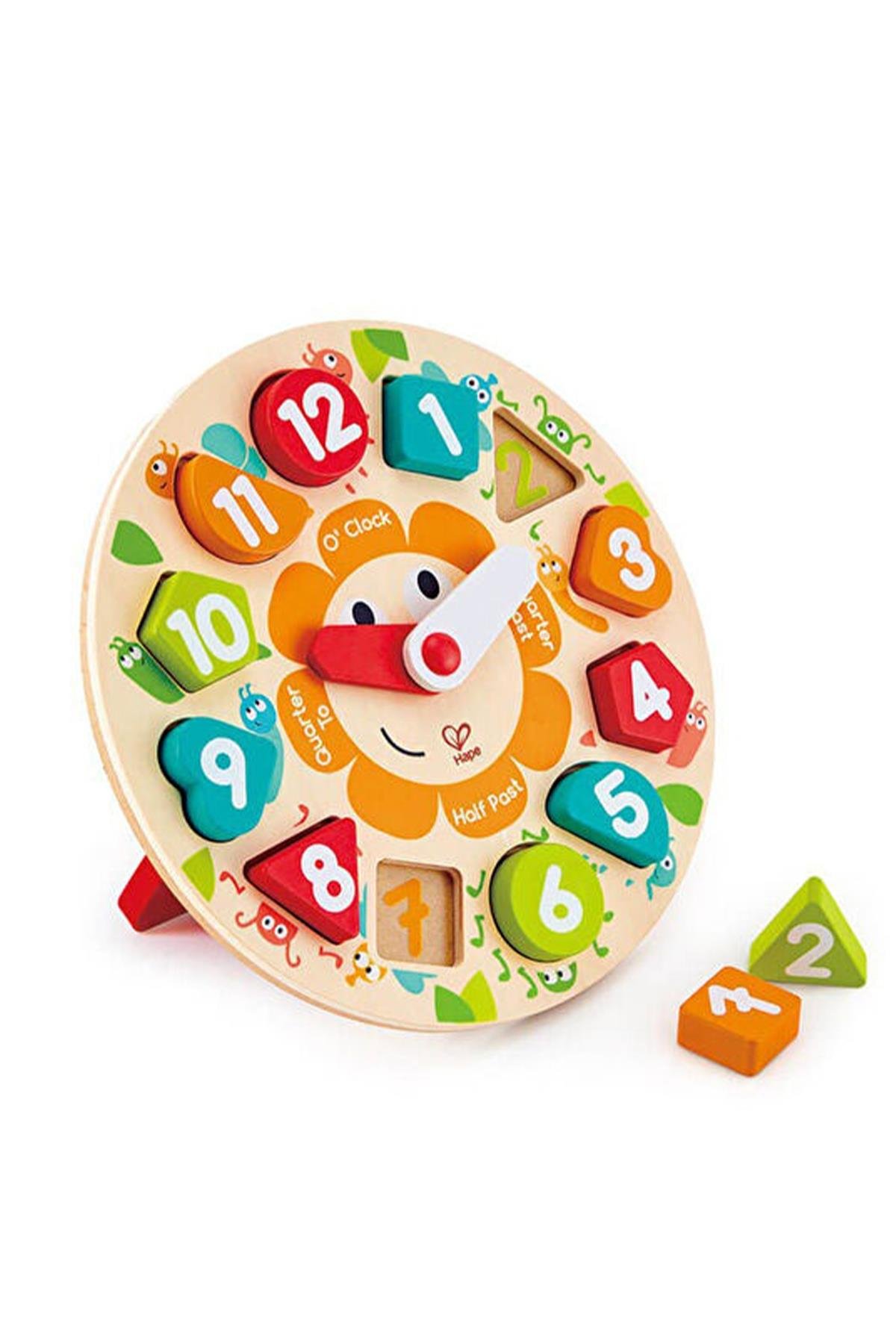 Hape Chunky Saat Yapbozu Çok Renkli