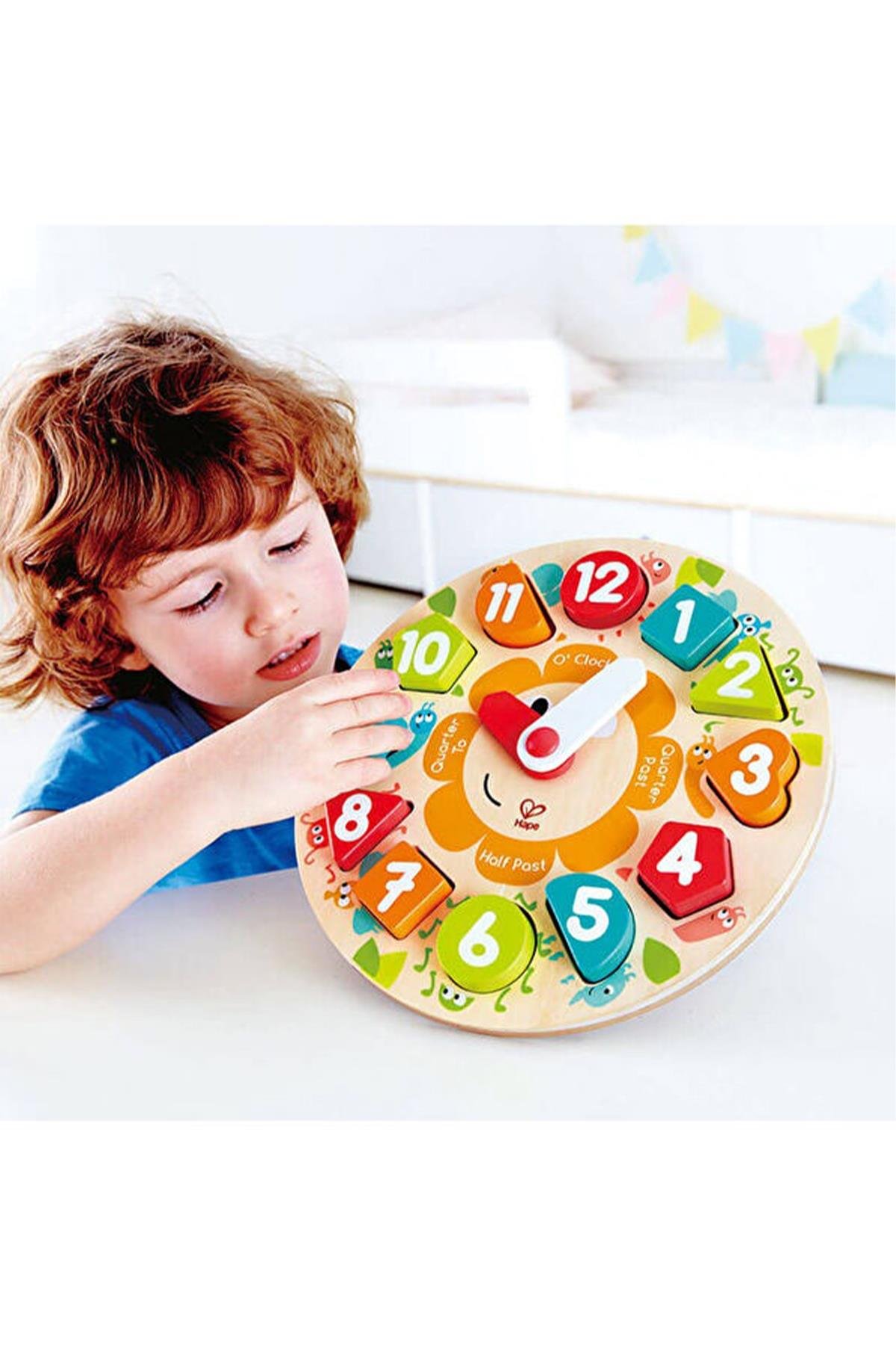 Hape Chunky Saat Yapbozu Çok Renkli