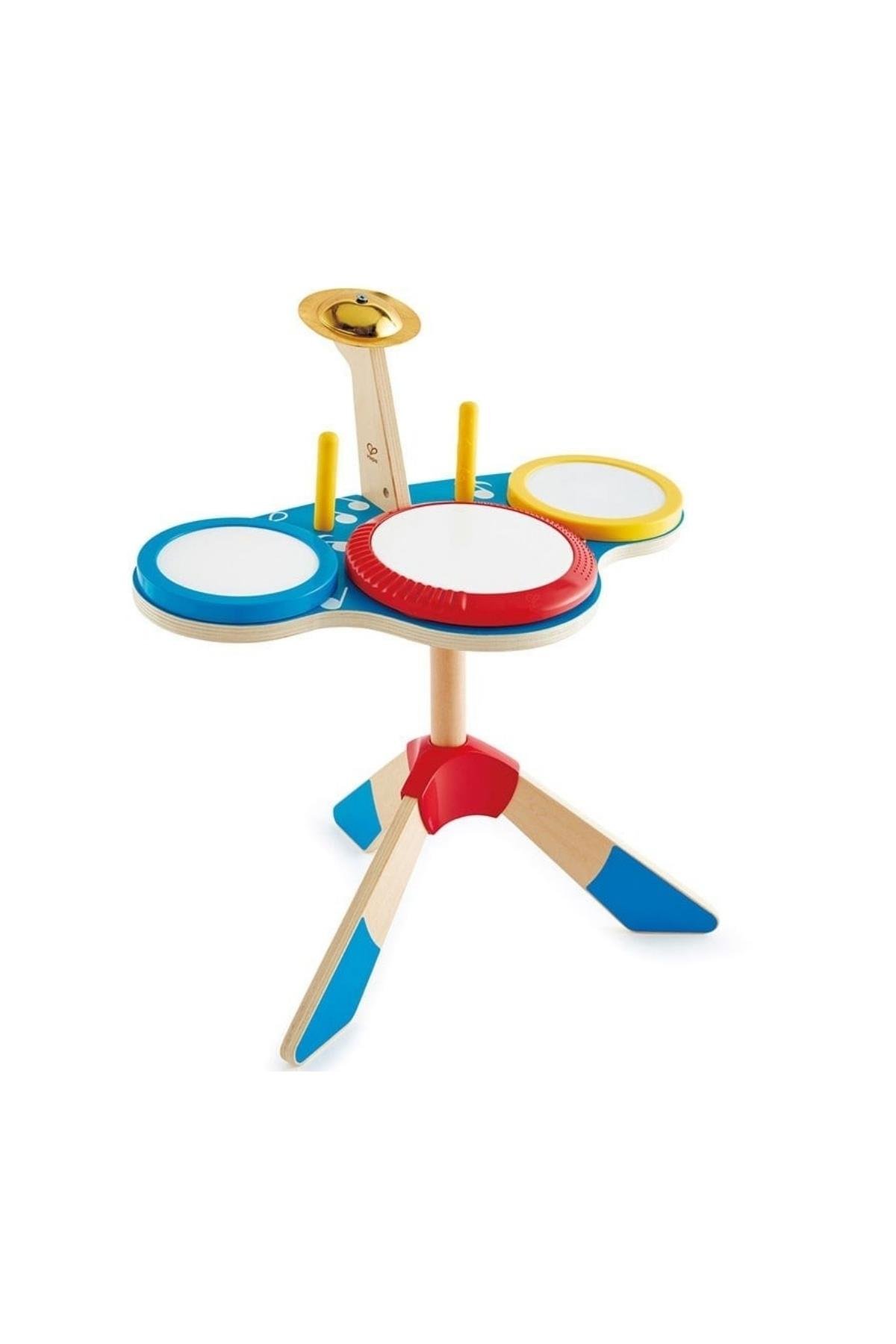 Hape Drum and Cymbal Oyuncak Davul Seti Çok Renkli