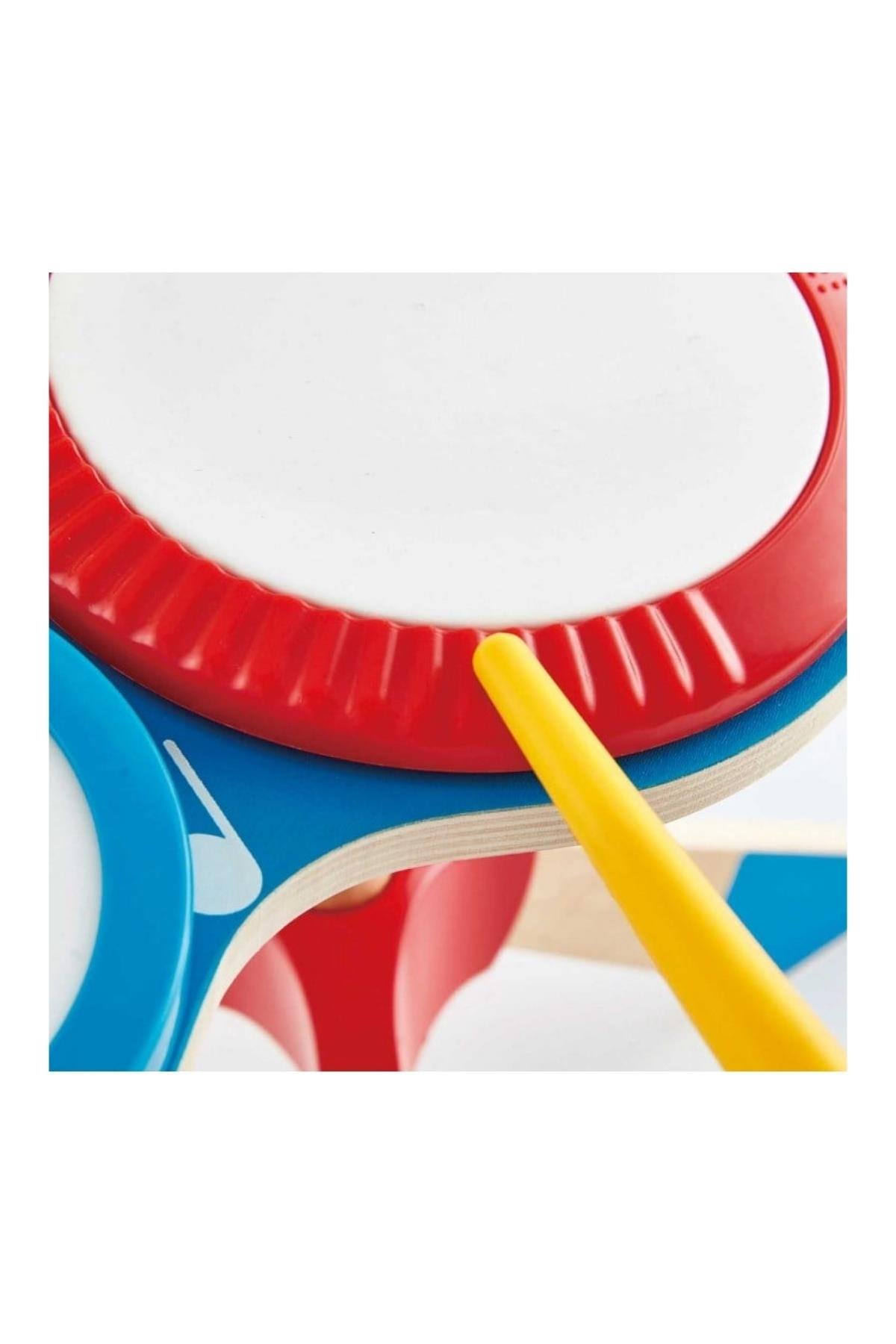Hape Drum and Cymbal Oyuncak Davul Seti Çok Renkli