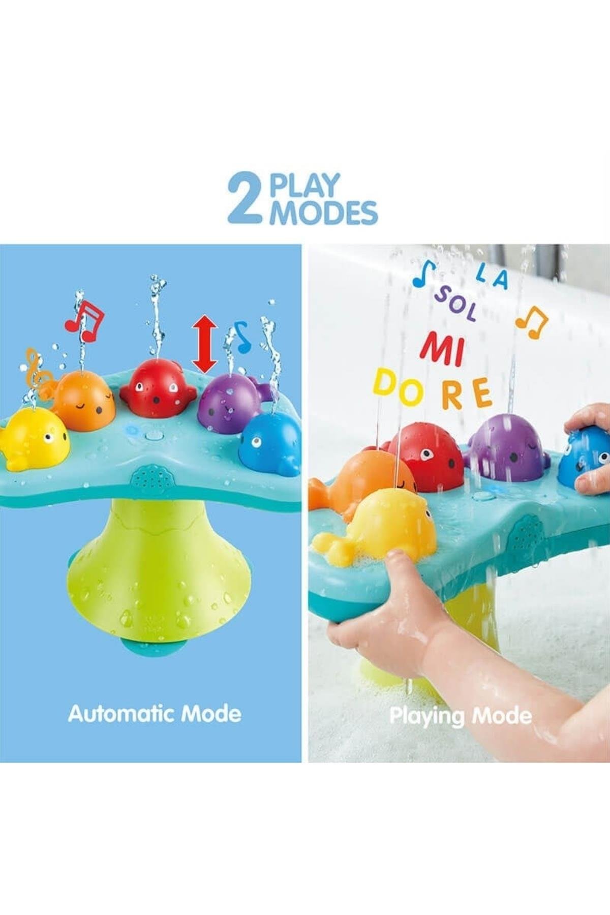 Hape Müzikli Balina Çeşmesi - Banyo Oyuncağı Çok Renkli