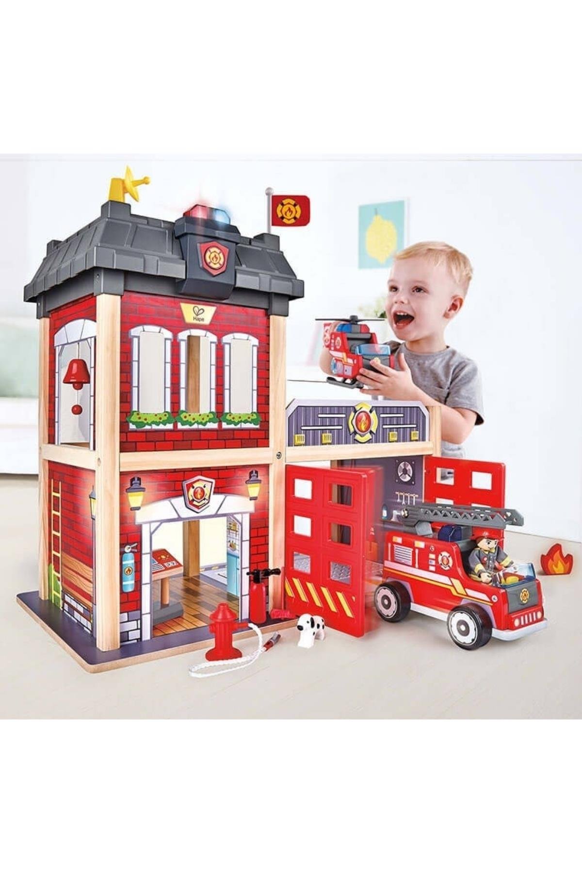 Hape Oyuncak Şehir İtfaiye İstasyonu Çok Renkli