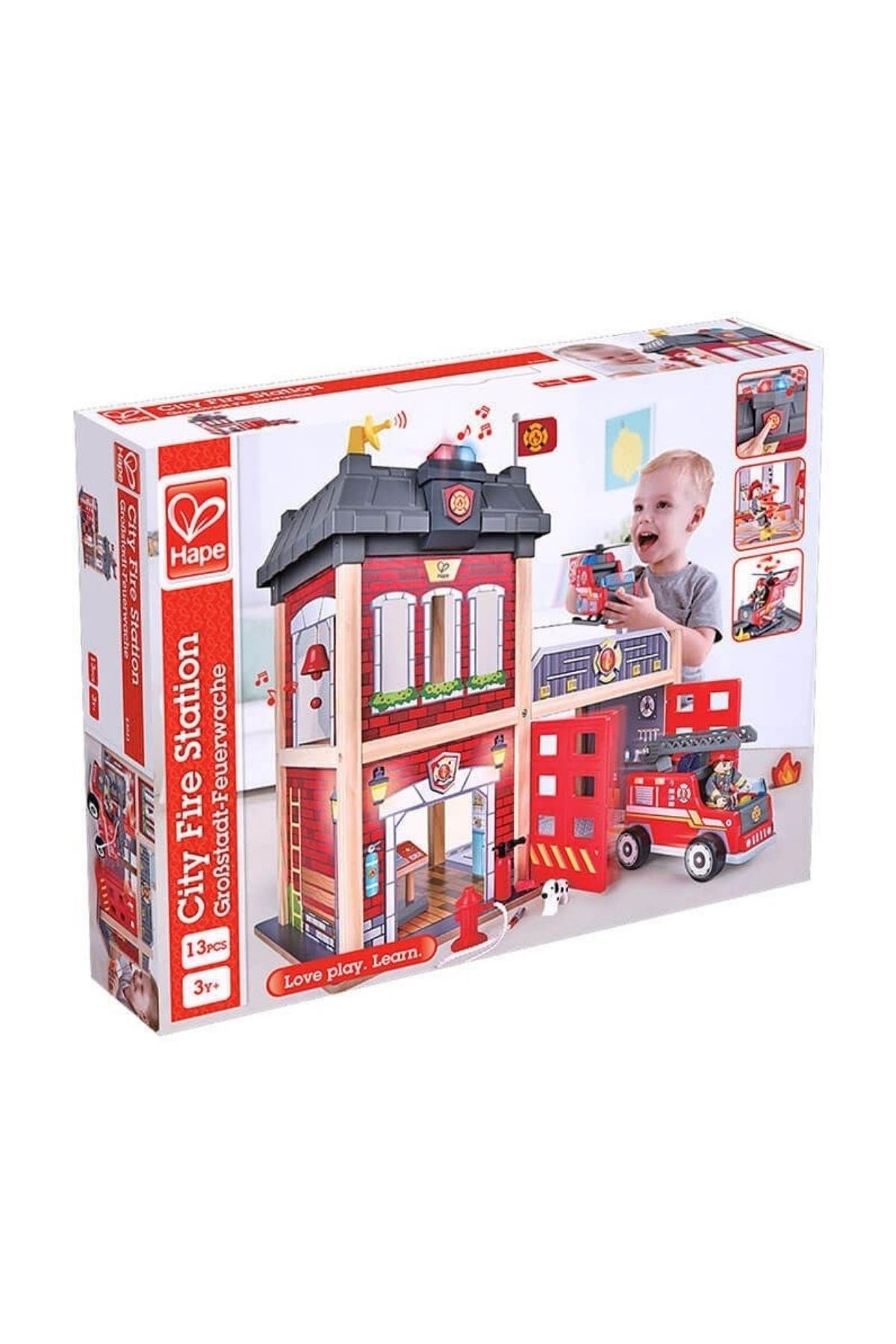 Hape Oyuncak Şehir İtfaiye İstasyonu Çok Renkli