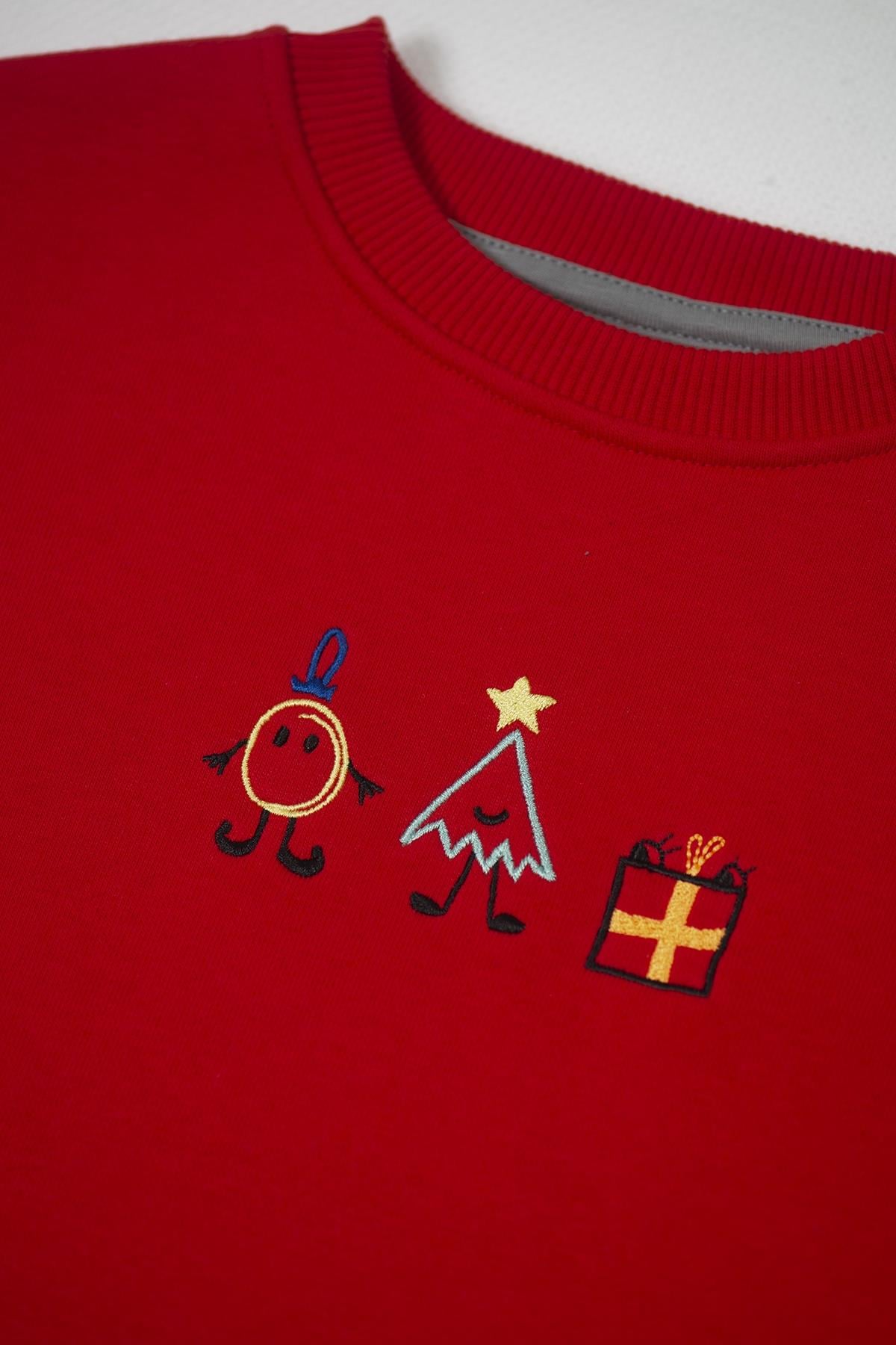 HAPPY BEETLE YEAR SWEATSHIRT Kırmızı