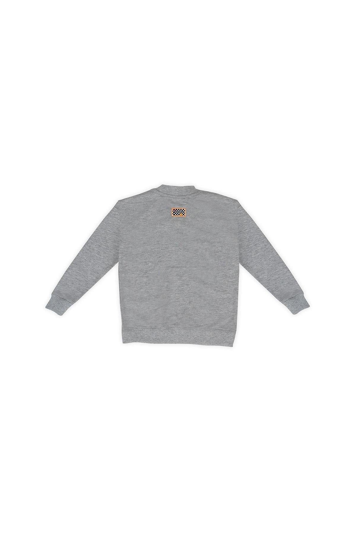 Happy Sun Zipped Sweatshirt - Grey Gri