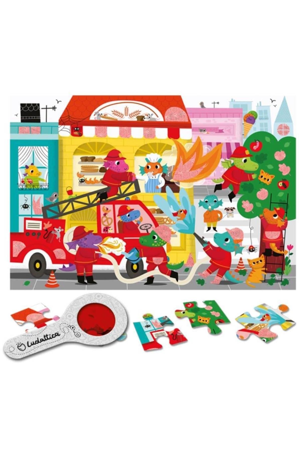 I Pompieri - Firefighters - Secret Puzzle Çok Renkli