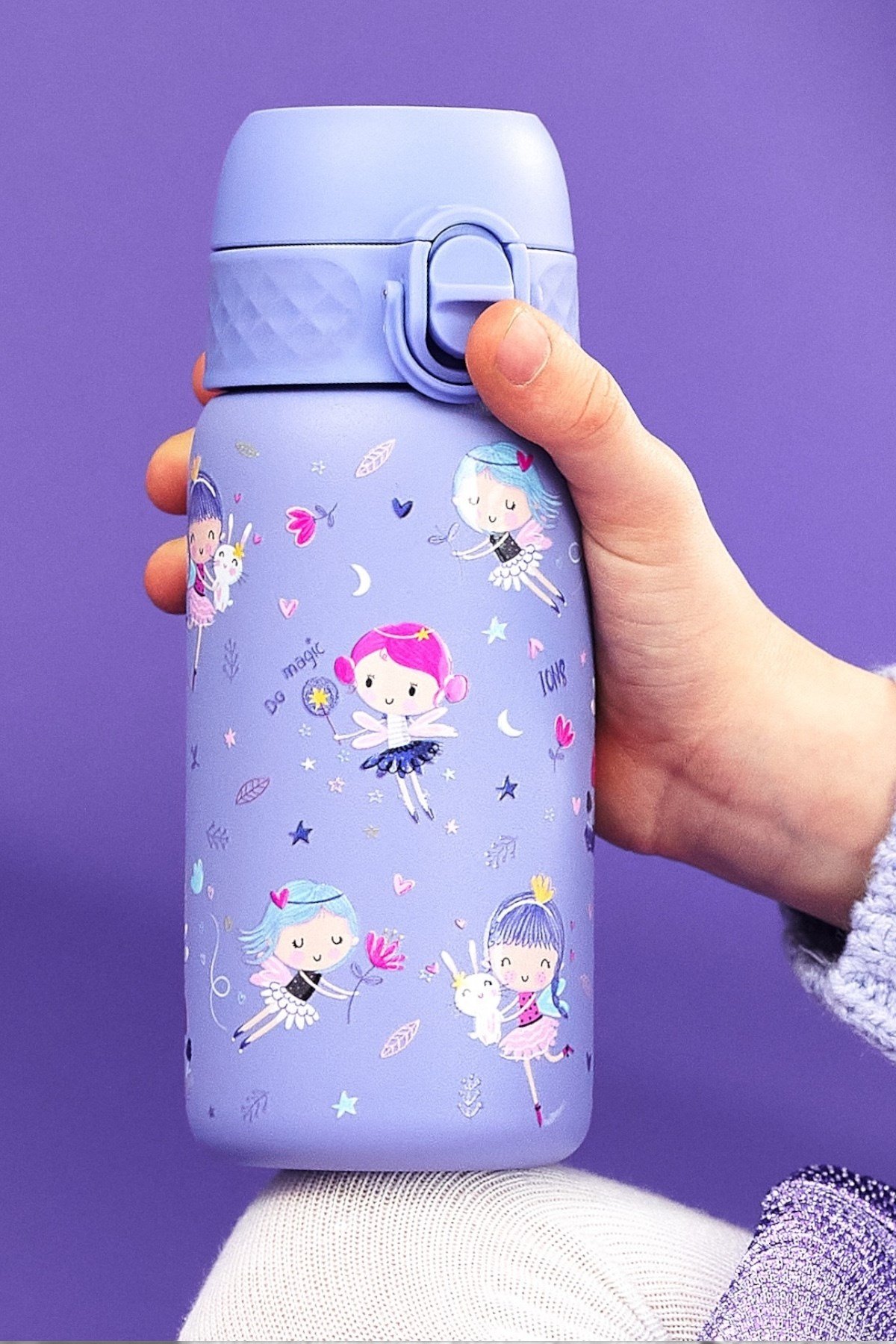 ION8 - Paslanmaz Çelik Çocuk Suluk - Periler - 400 ml - Sızdırmaz Çok Renkli