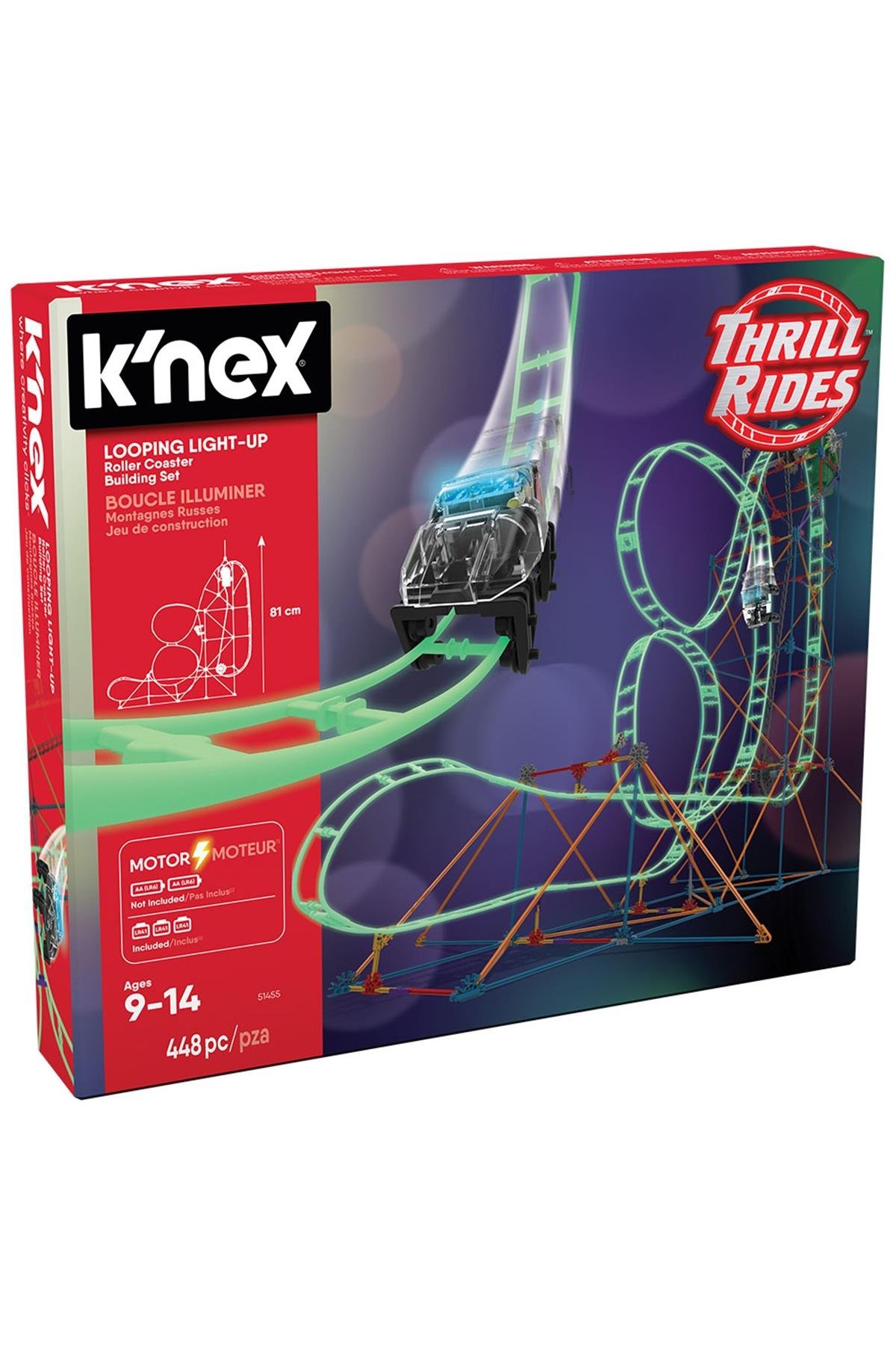 K'NEX Loopin Lightin Coaster (Motorlu) Çok Renkli