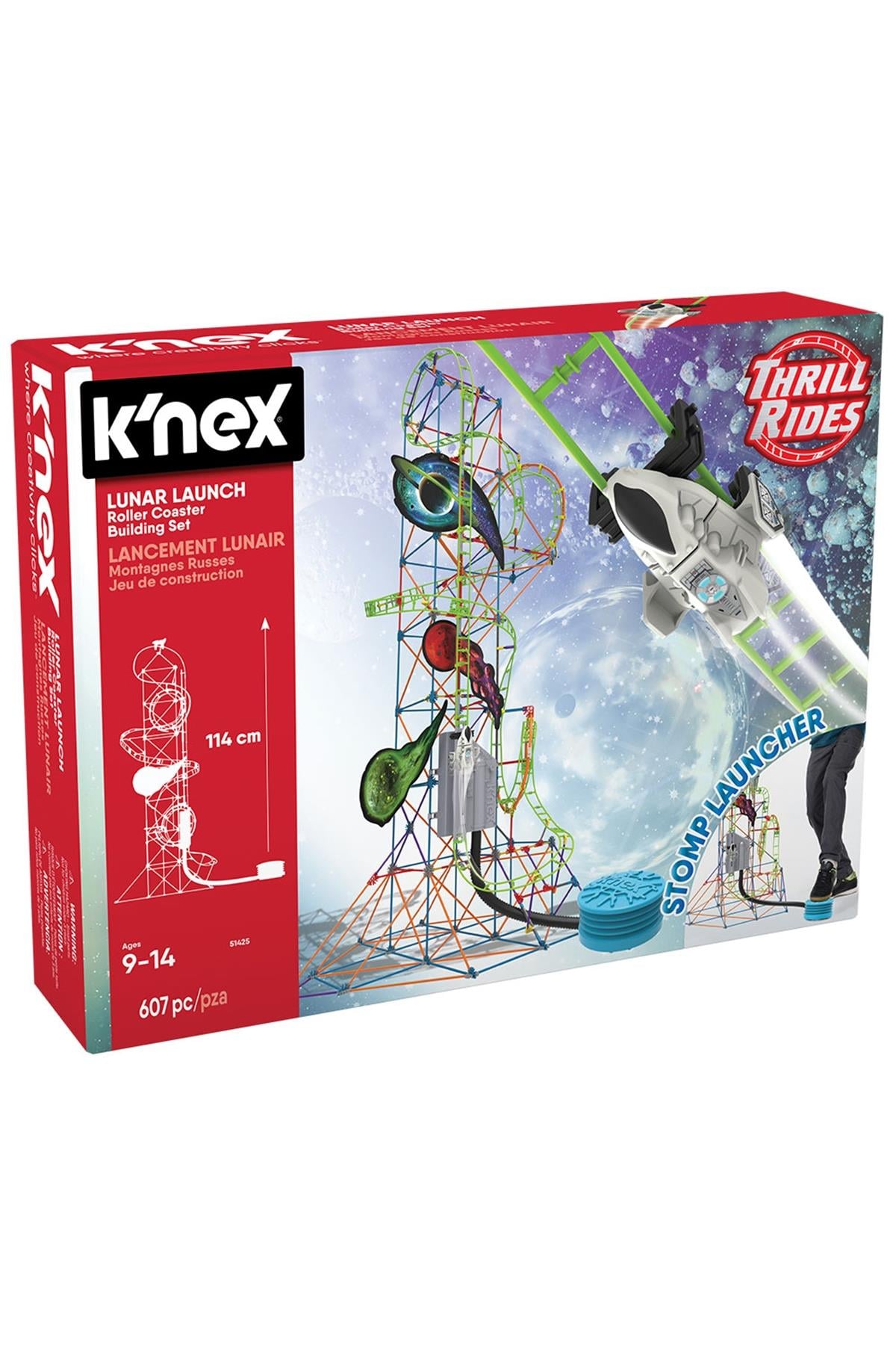 K'NEX Lunar Launch Roller Coaster Set (Motorlu) Çok Renkli
