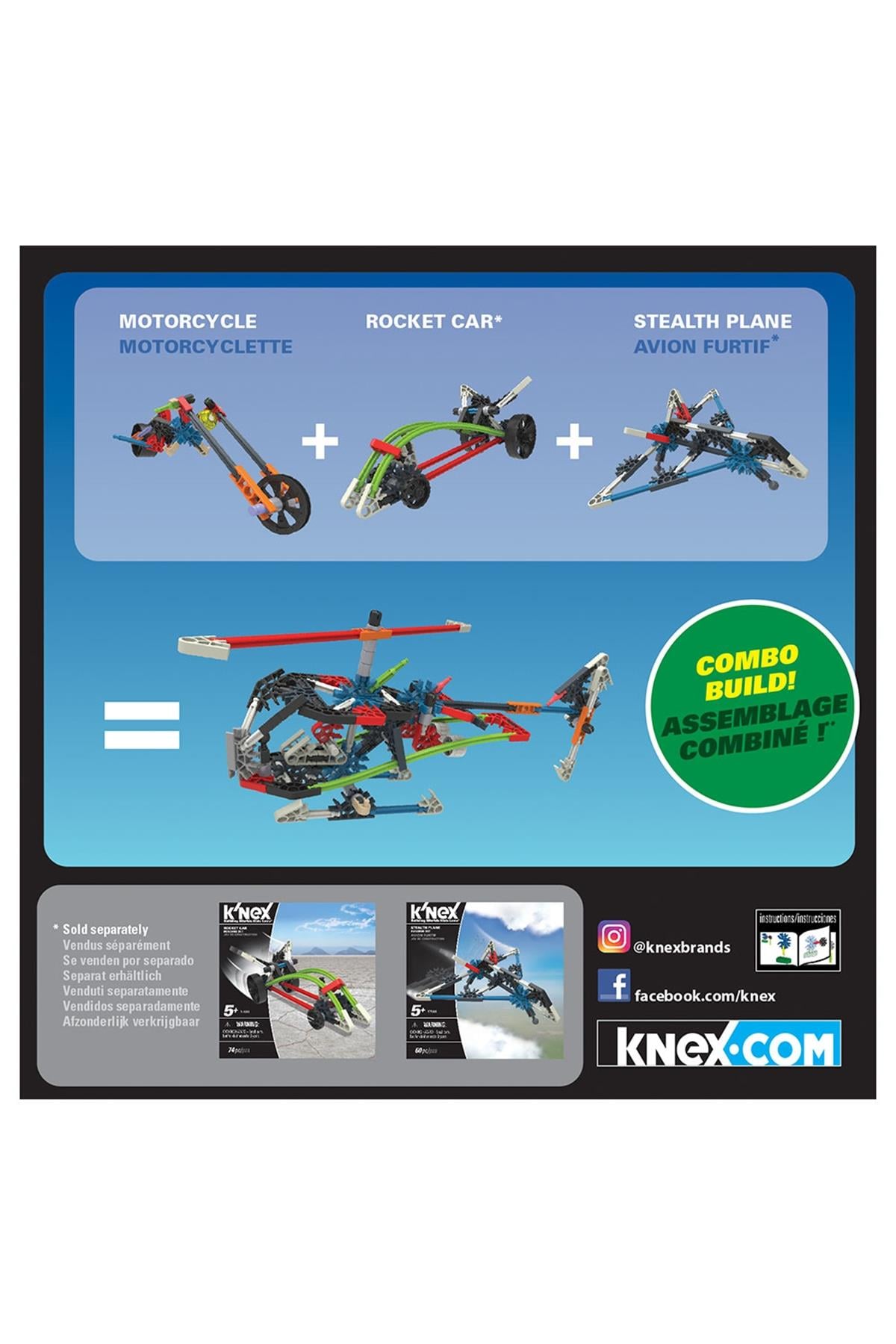 K'NEX Motorcycle Çok Renkli