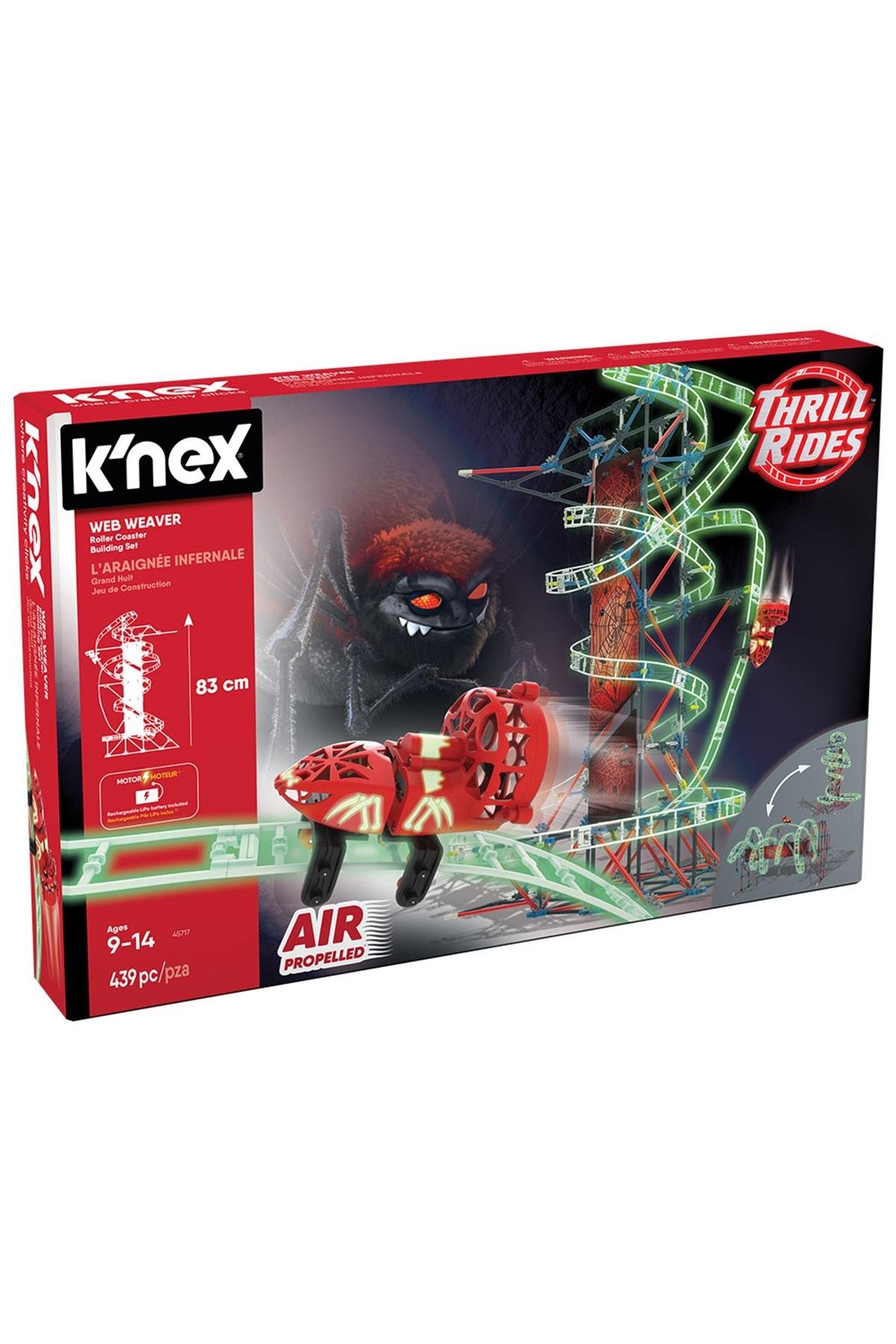 K'NEX Web Weaver Roller Coaster Set (Motorlu) Çok Renkli