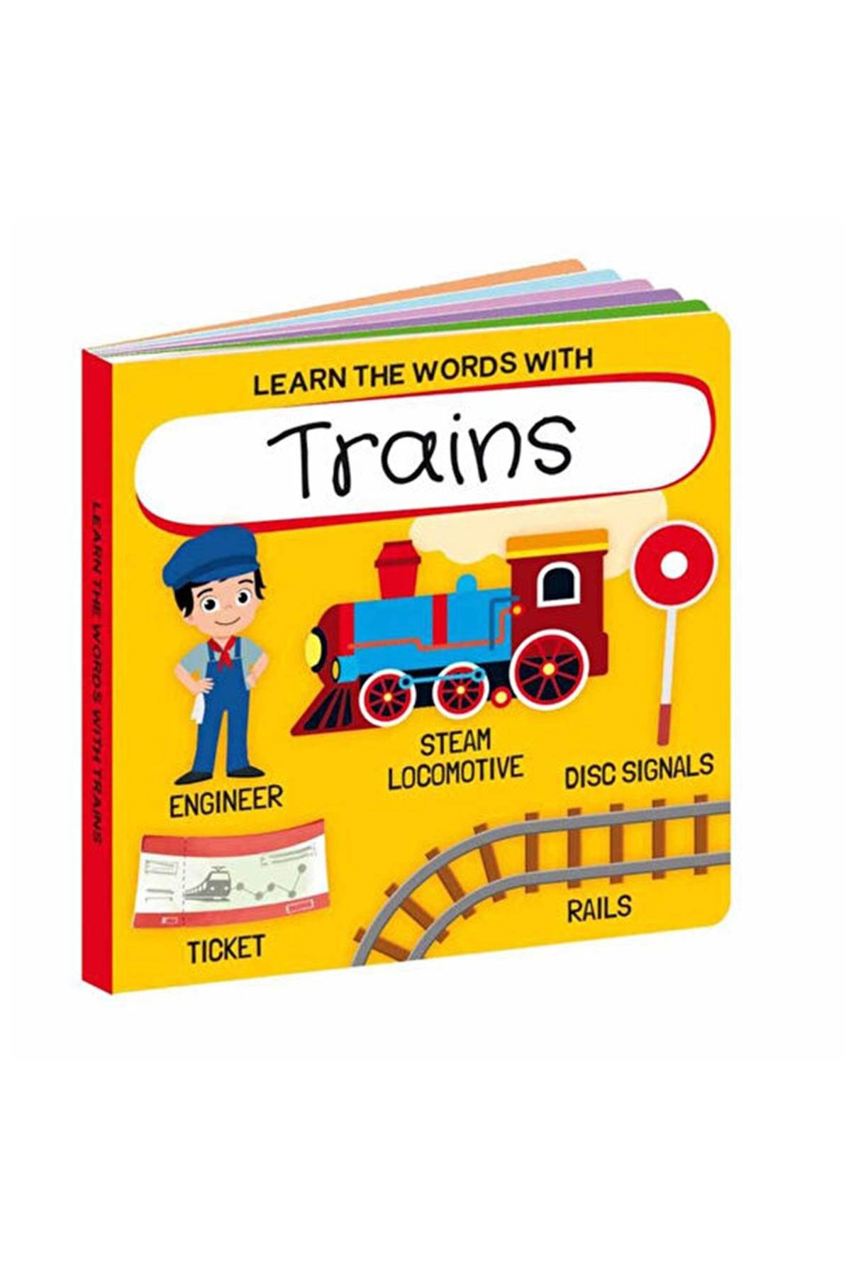 Learn The Words With Trains Çok Renkli