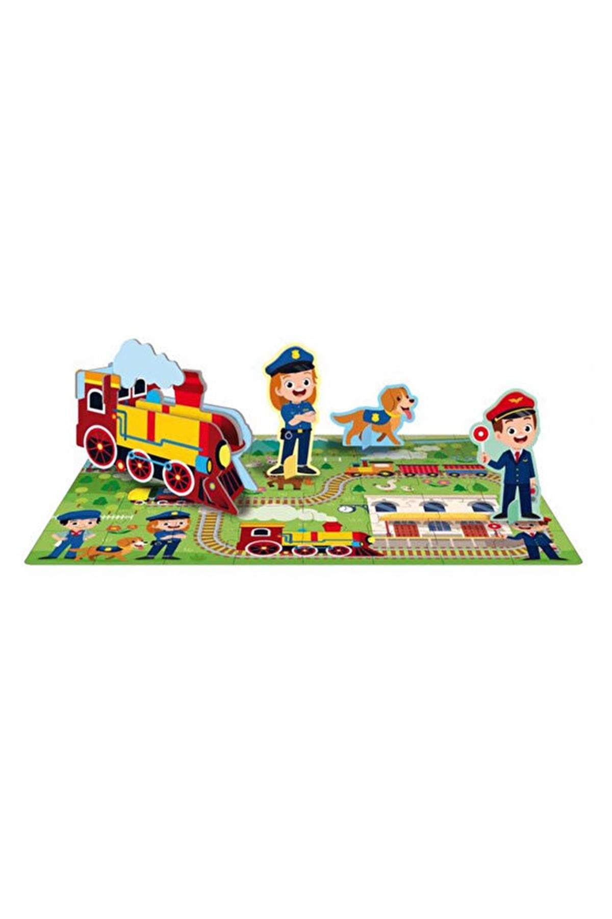 Learn The Words With Trains Çok Renkli