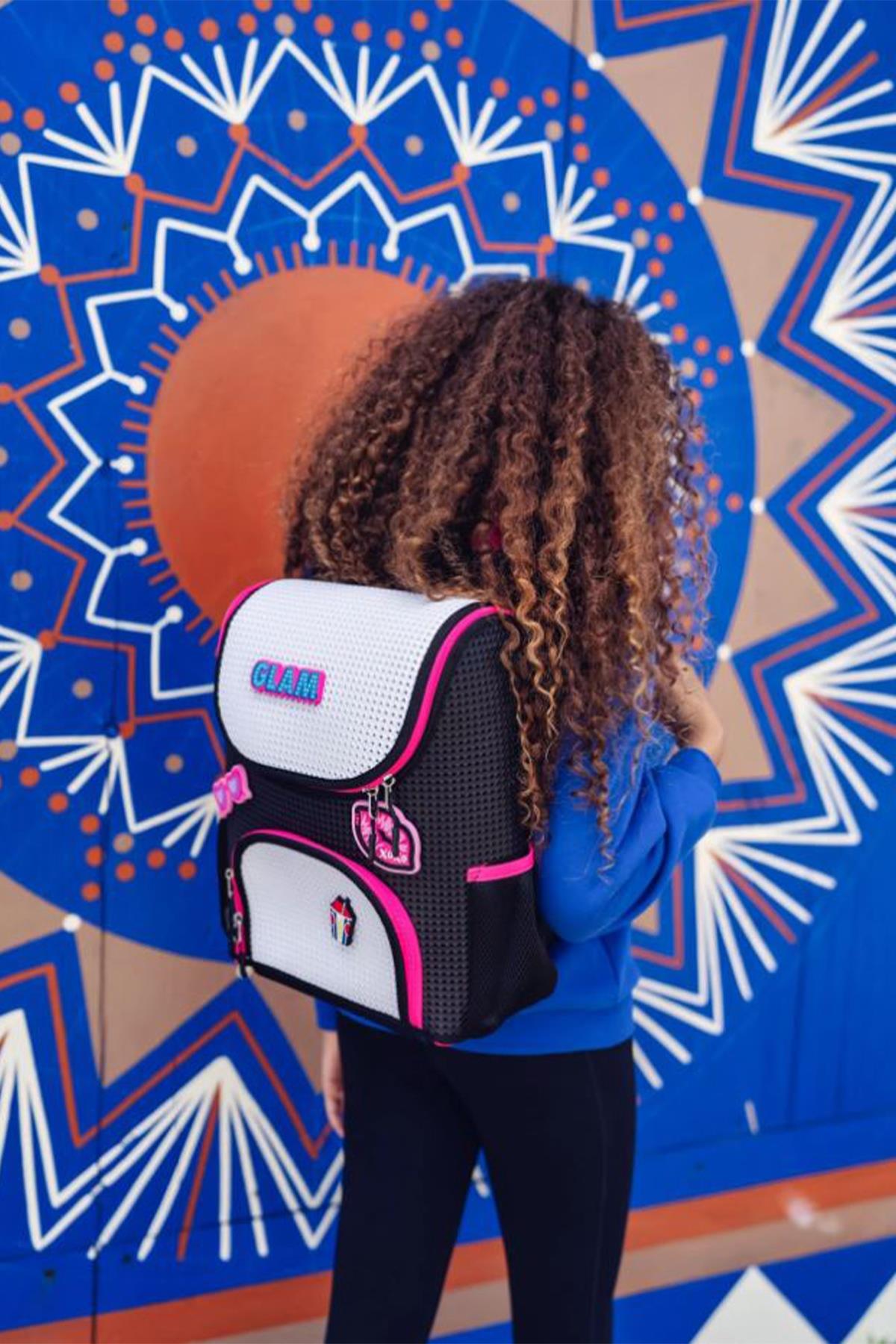 LIGHT PLUS NINE Student  Sırt Çantası  /  Neon Pink Çok Renkli