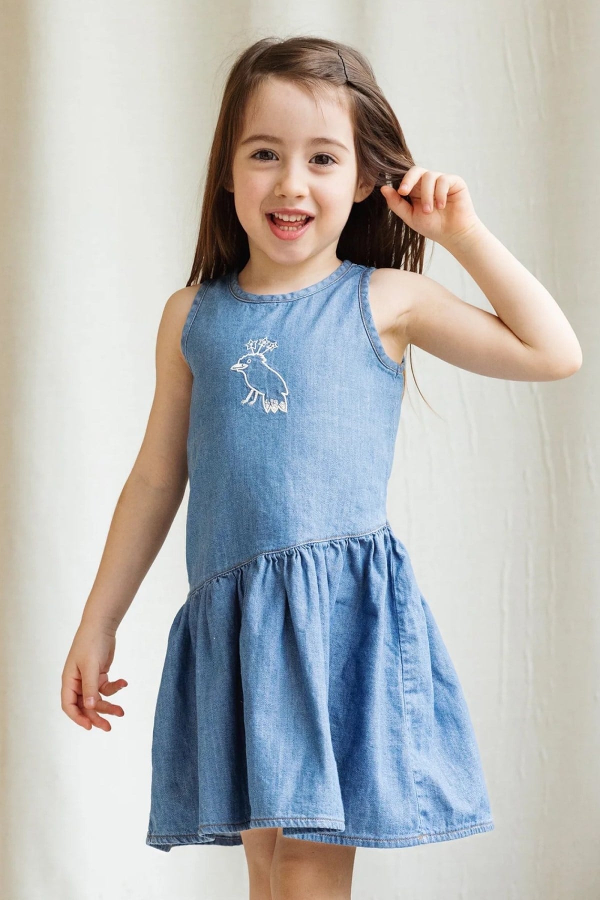 Little Yucca / Light İnce Denim Elbise Denim