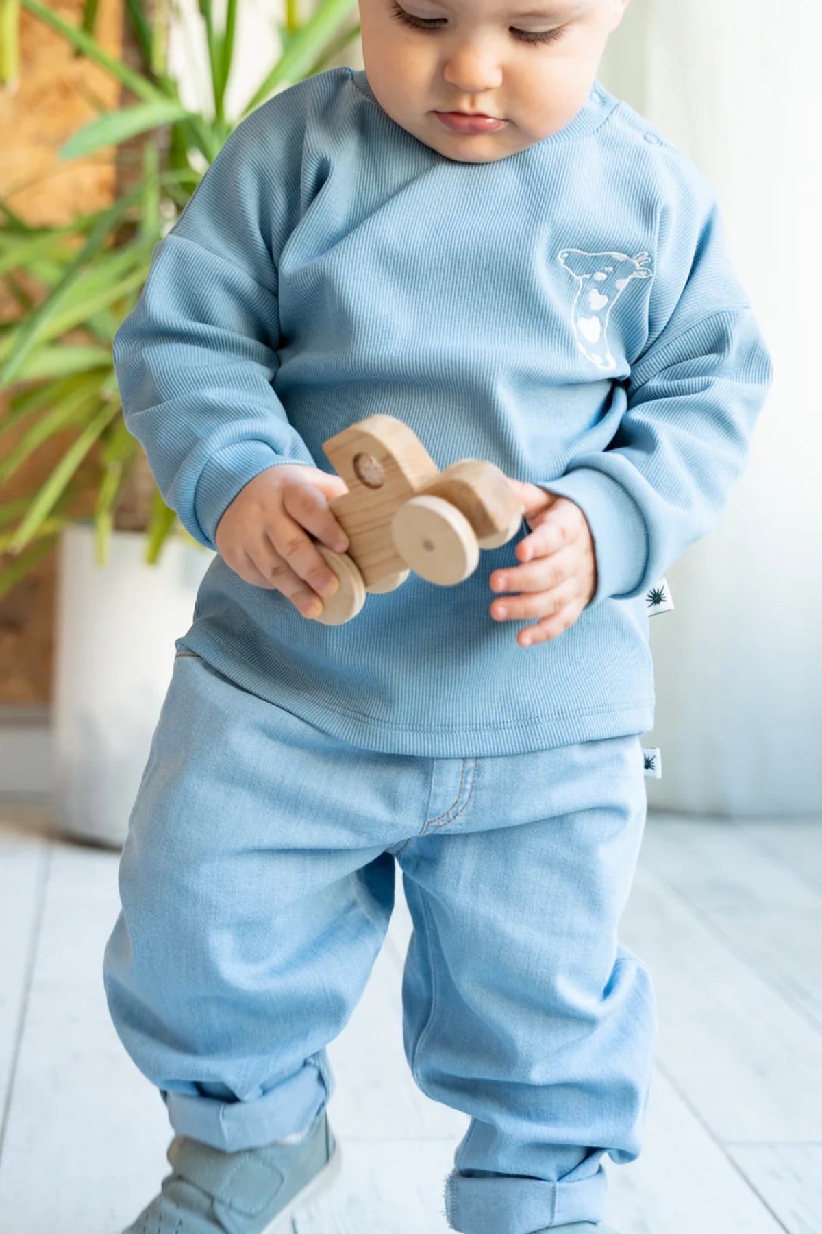 Little Yucca / Slouchy İnce Denim Pantolon Denim