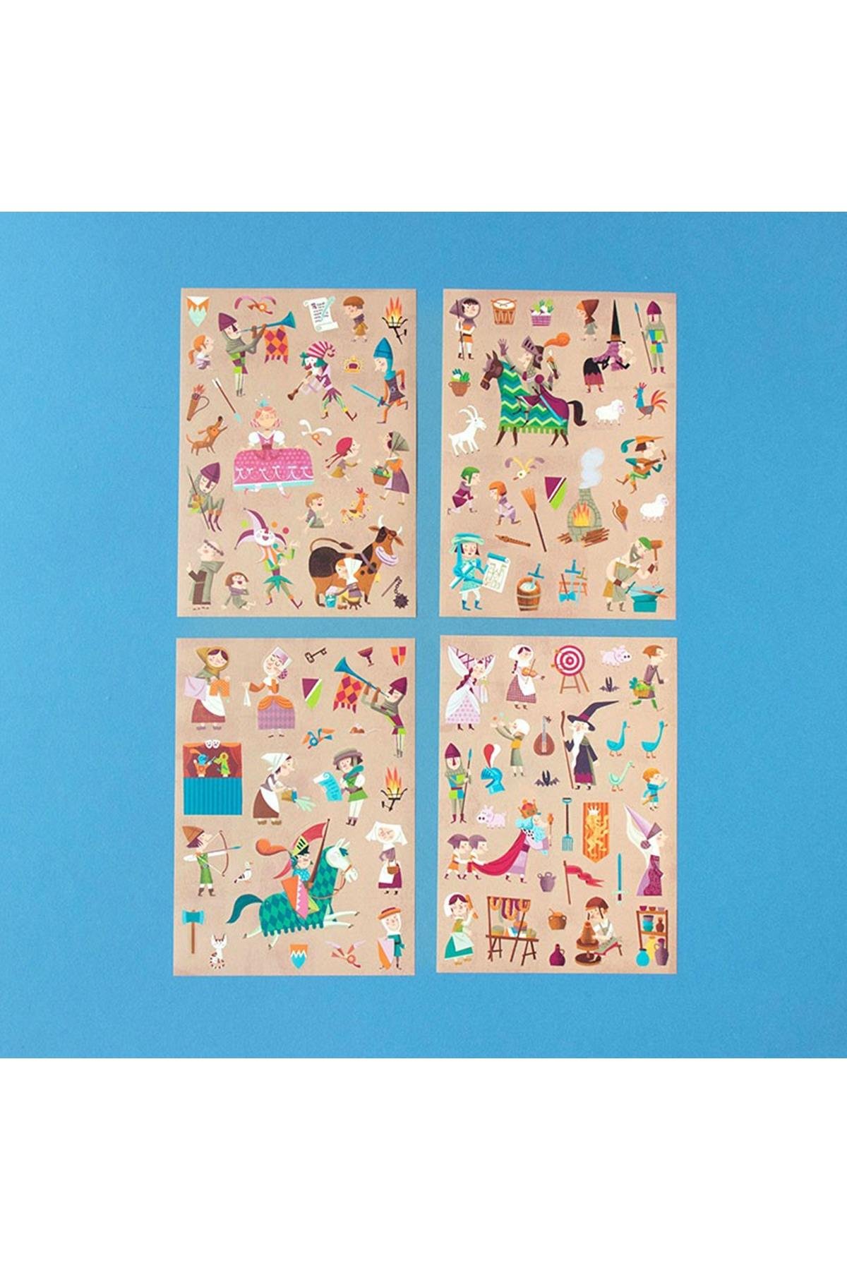 LONDJI ACTIVITIES - STICKERS MEDIEVAL Çok Renkli