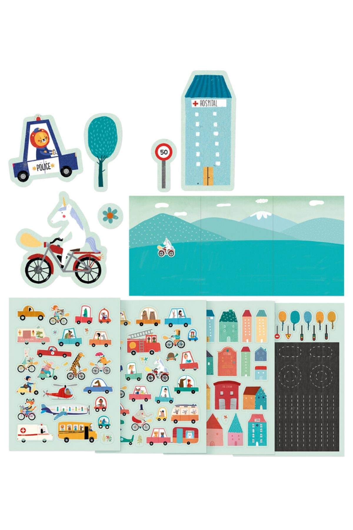LONDJI  Lonji Activities - Stickers City Çok Renkli