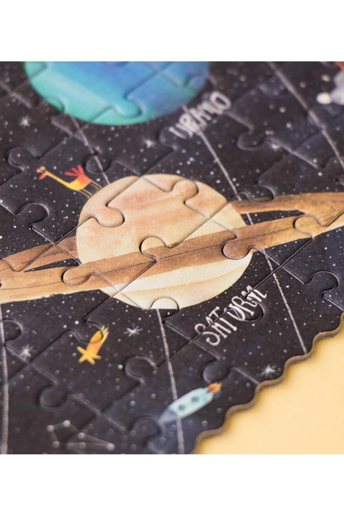 LONDJI Lonji Pocket Puzzle - Discover the Planets -100 pcs Çok Renkli