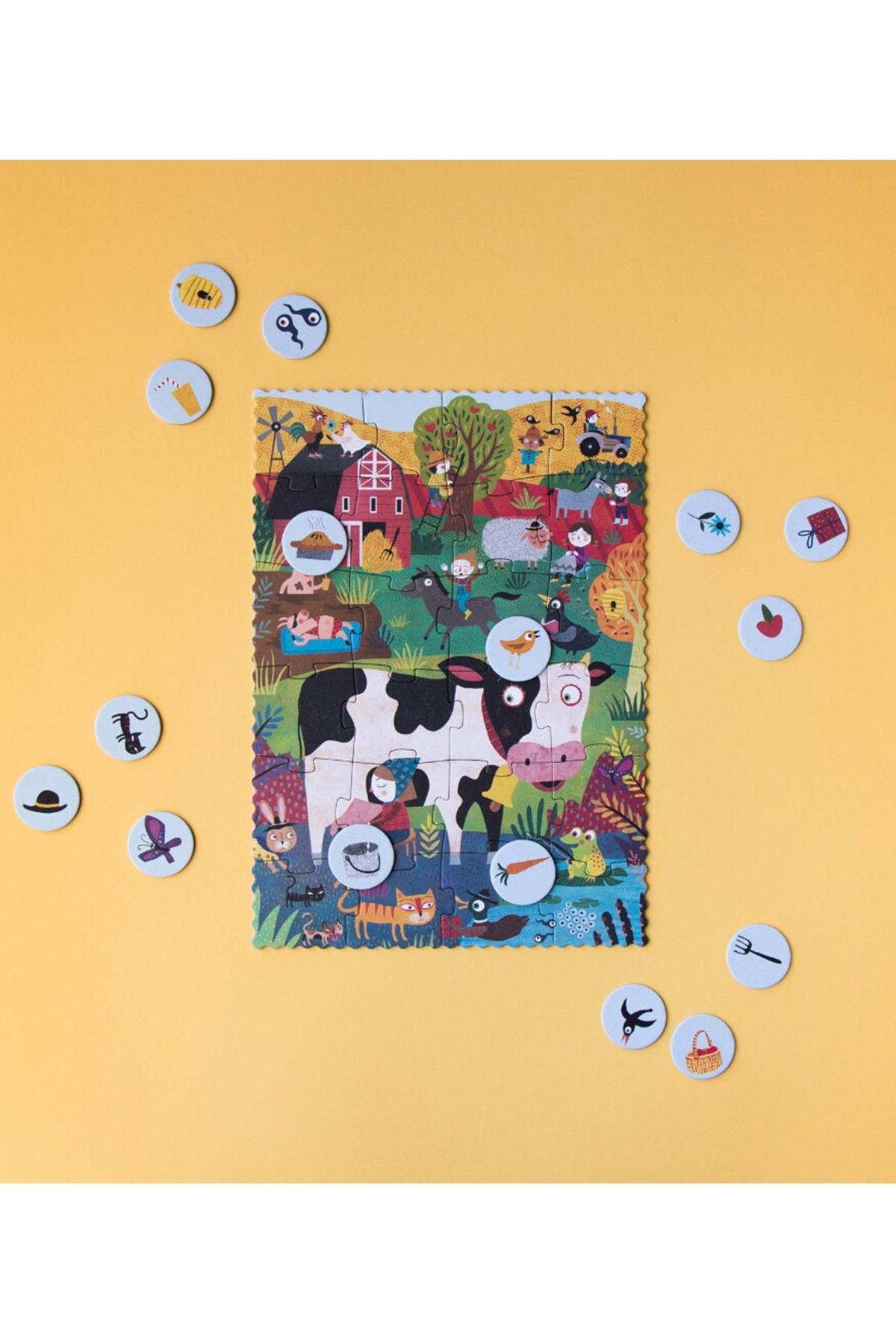 LONDJI  Lonji Pocket Puzzle -My Little Farm Çok Renkli