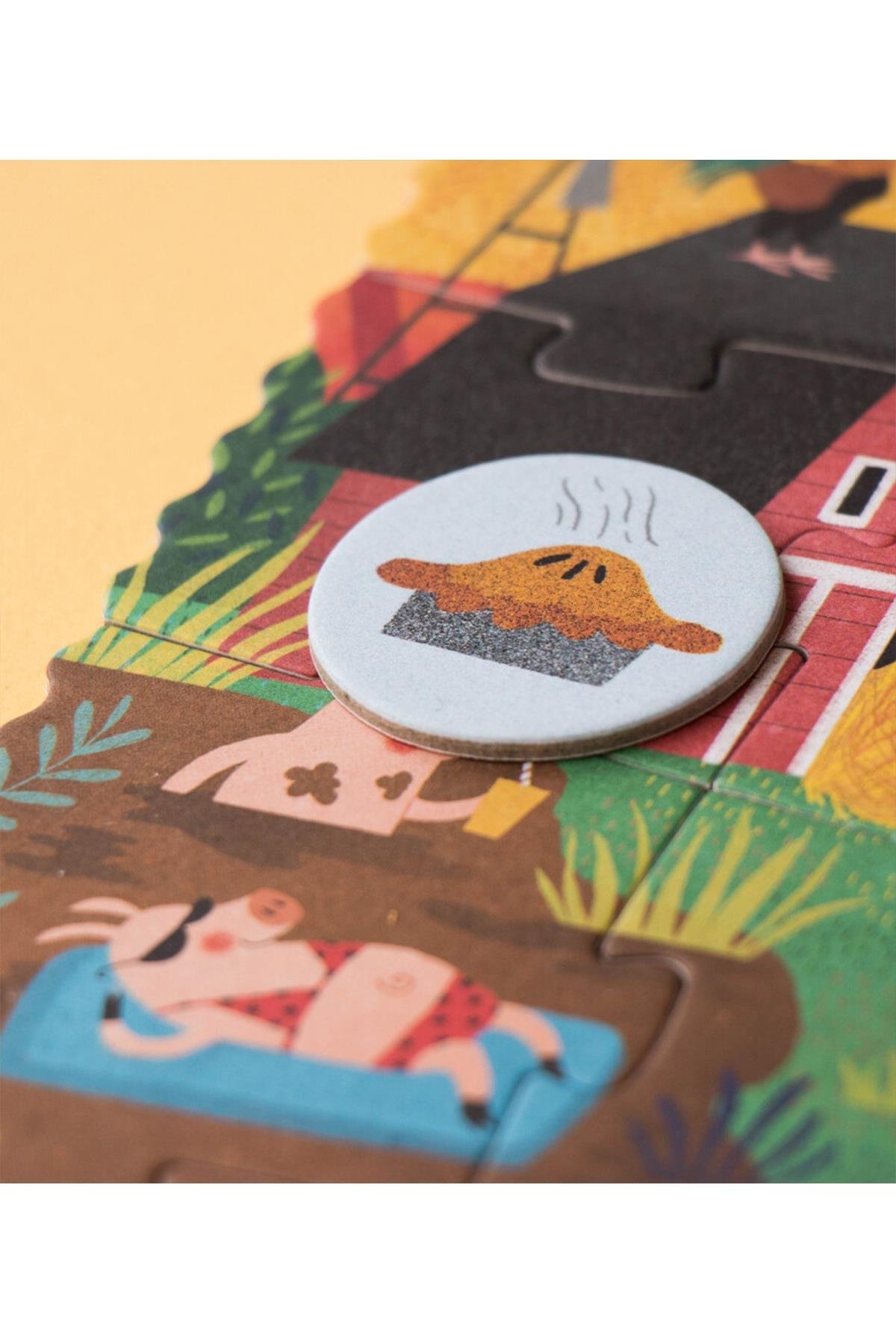 LONDJI  Lonji Pocket Puzzle -My Little Farm Çok Renkli
