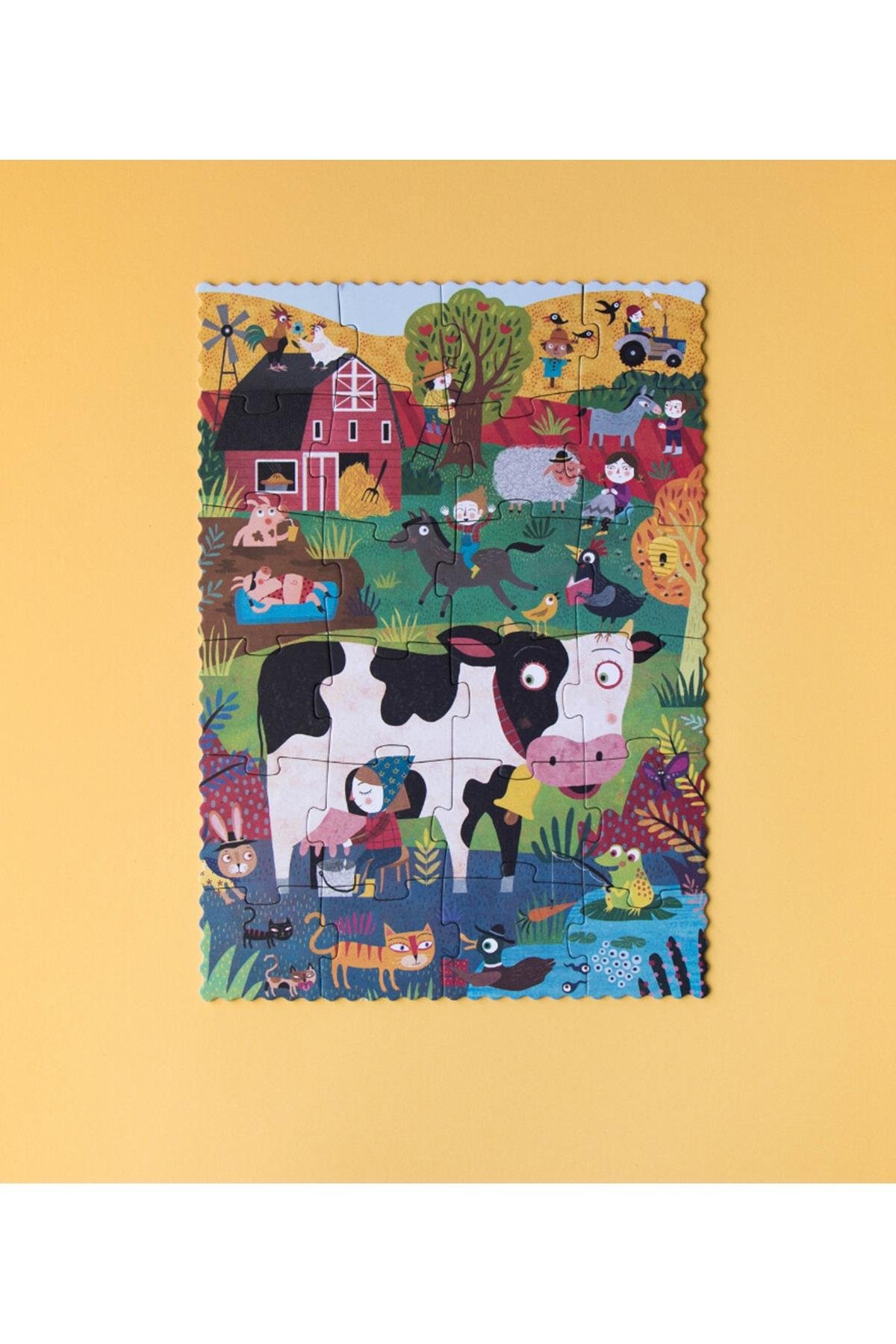 LONDJI  Lonji Pocket Puzzle -My Little Farm Çok Renkli