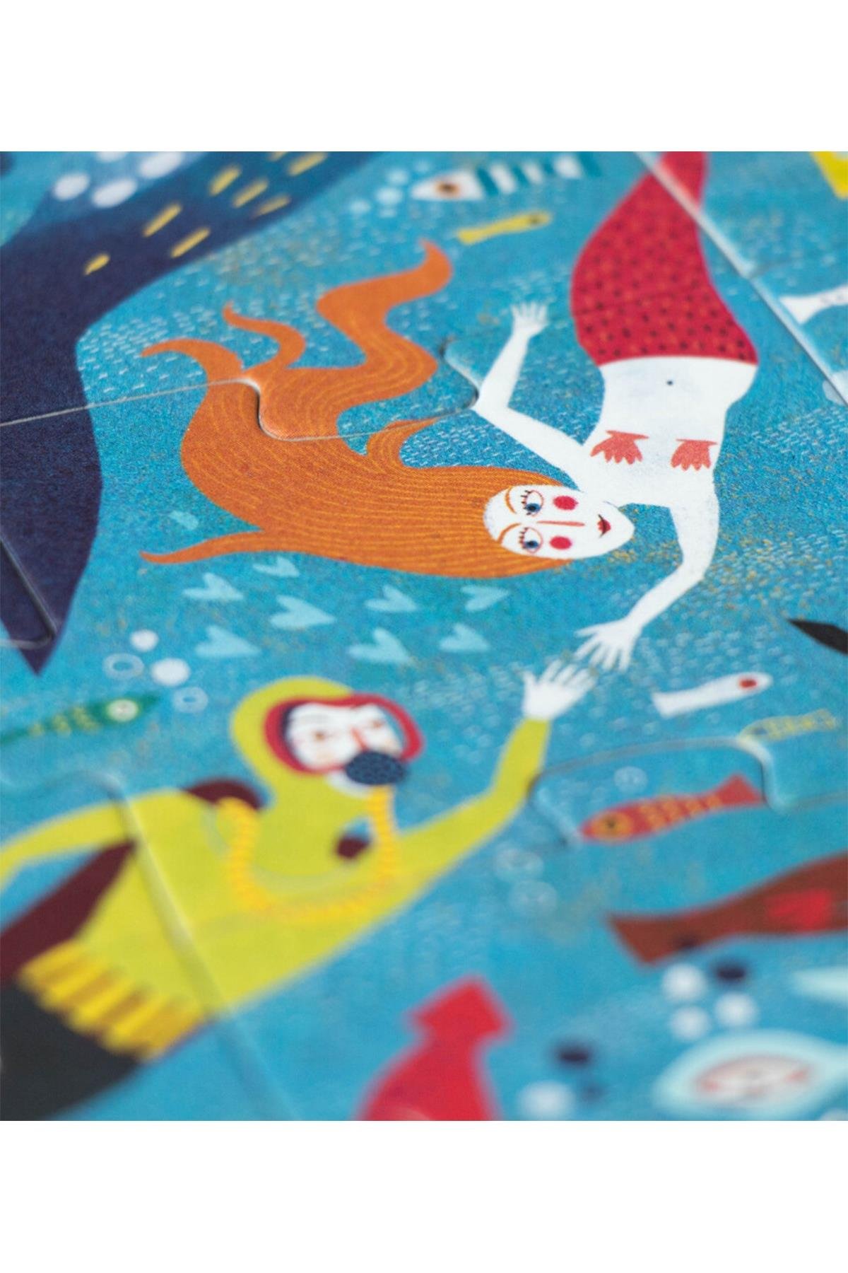 LONDJI Lonji Pocket Puzzle - My Little Ocean Çok Renkli