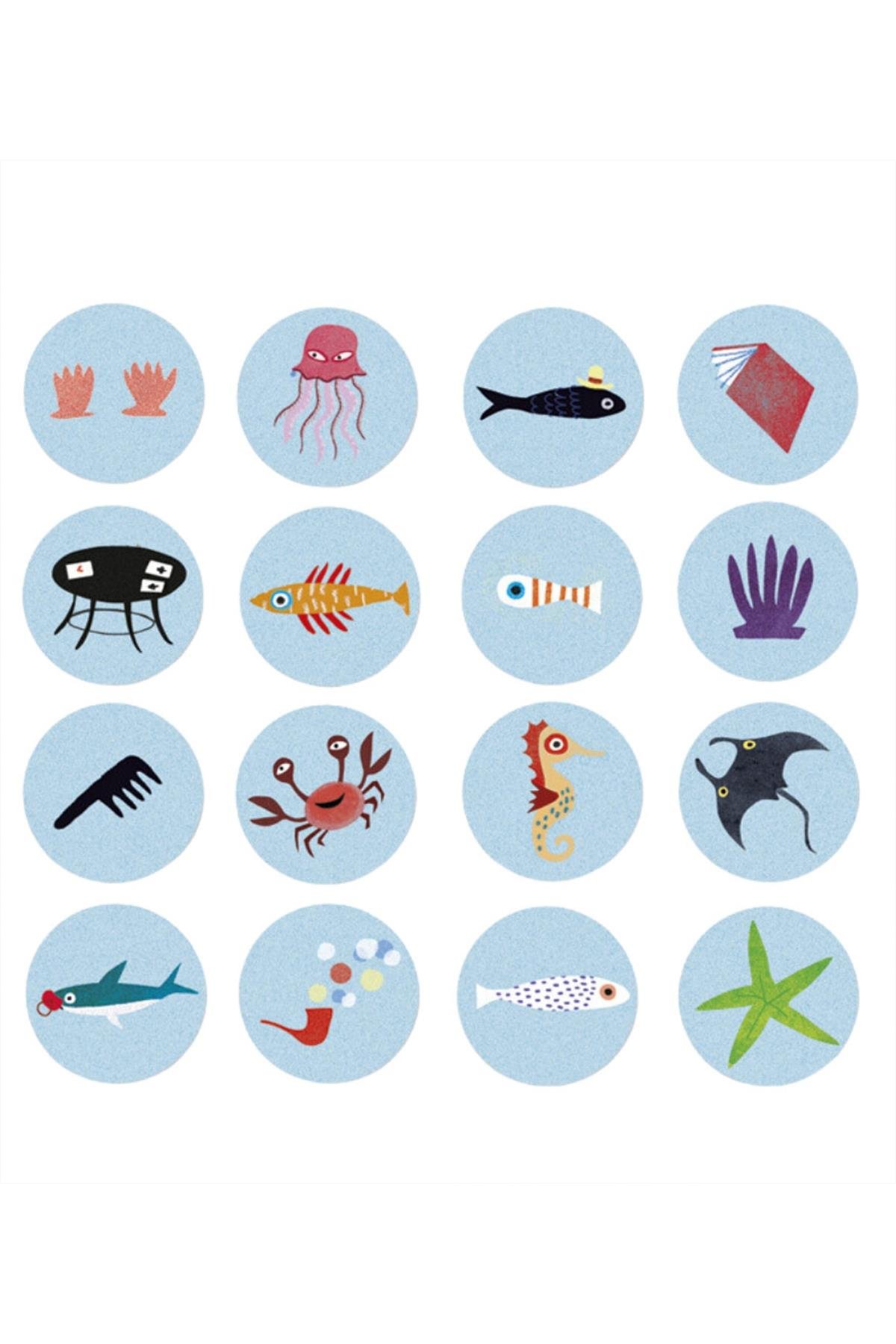 LONDJI Lonji Pocket Puzzle - My Little Ocean Çok Renkli