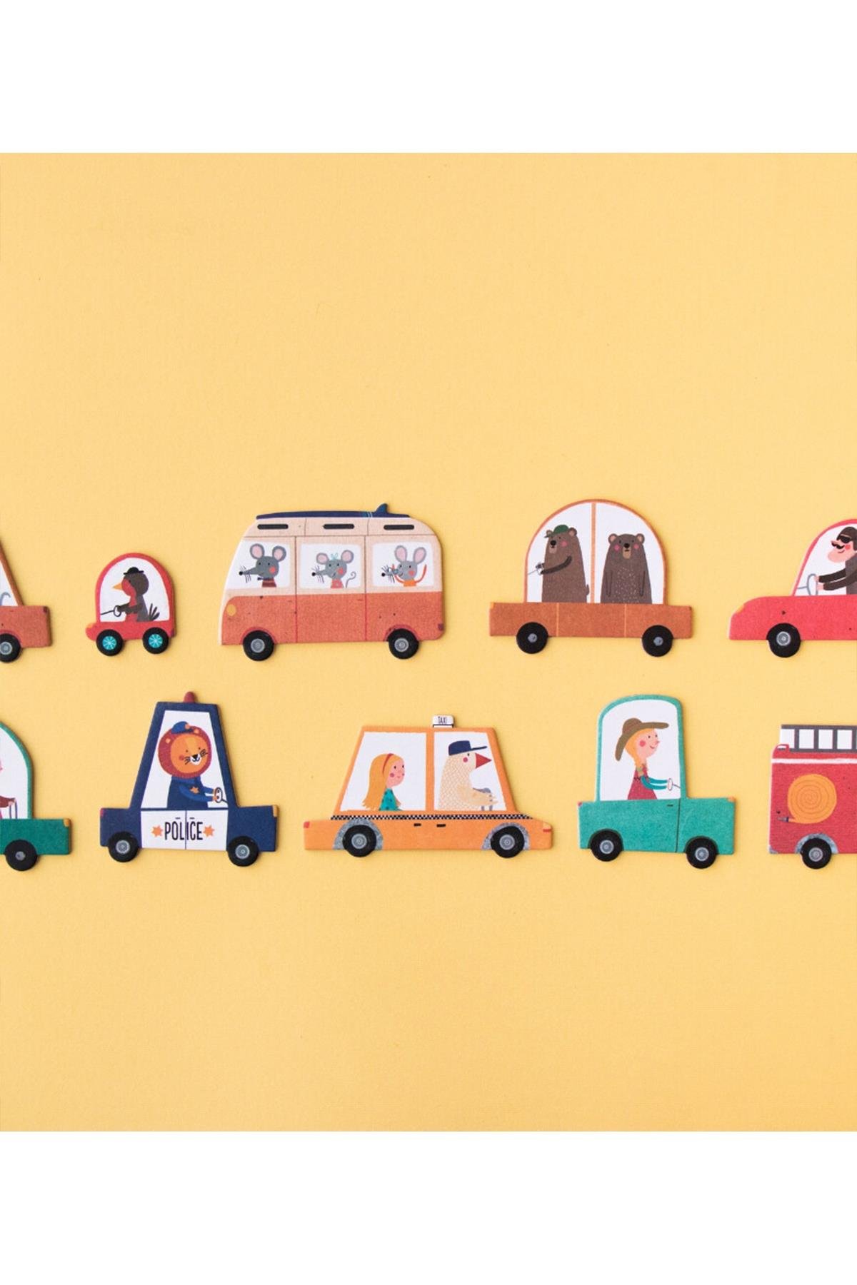 LONDJI Lonji Puzzle - Beep! Beep! Çok Renkli