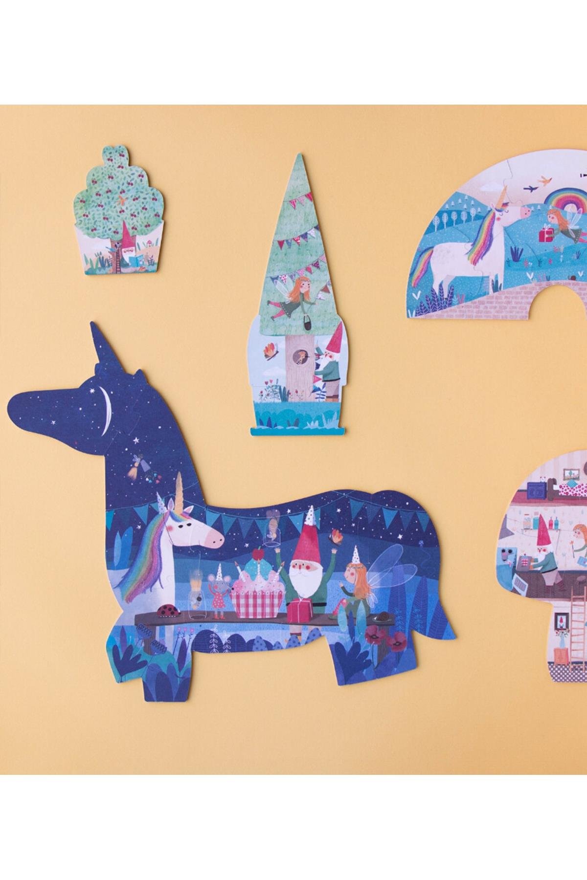 LONDJI  Lonji Puzzle -Happy Birthday Unicorn! Çok Renkli