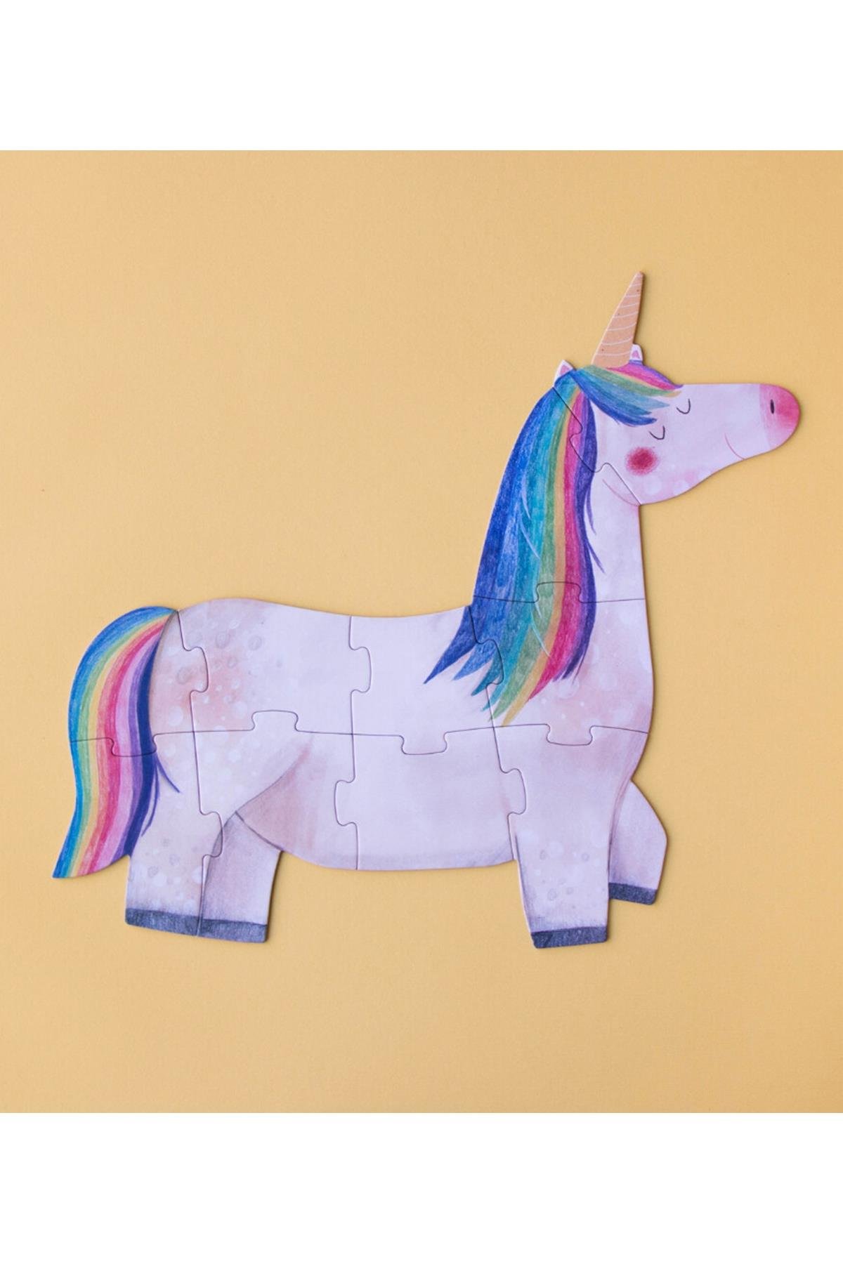 LONDJI  Lonji Puzzle -Happy Birthday Unicorn! Çok Renkli