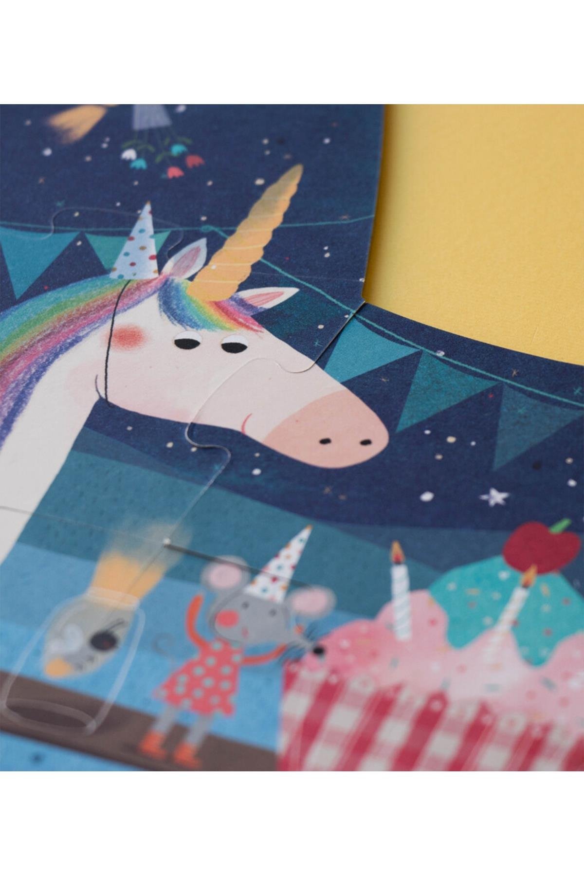 LONDJI  Lonji Puzzle -Happy Birthday Unicorn! Çok Renkli