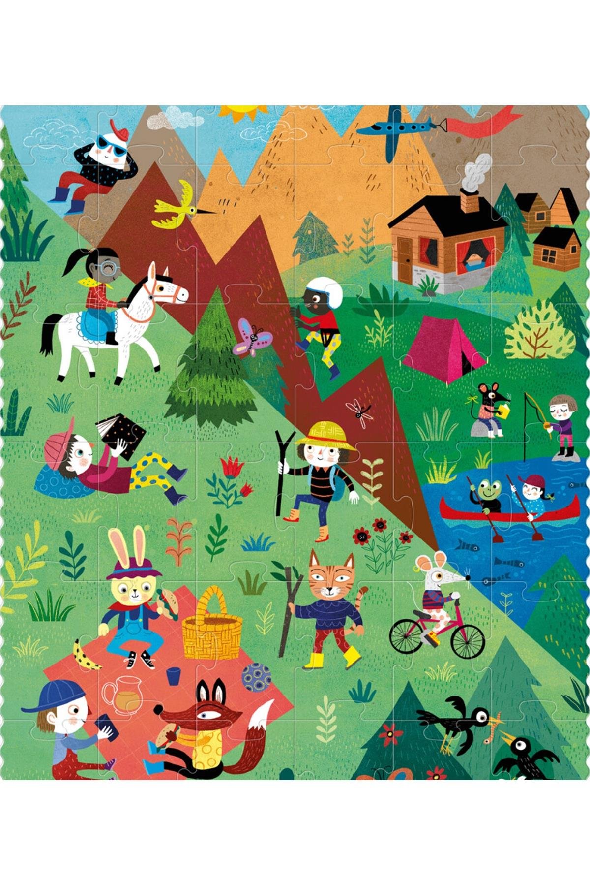 LONDJI  Lonji Puzzle - Let's go to the mountain Çok Renkli