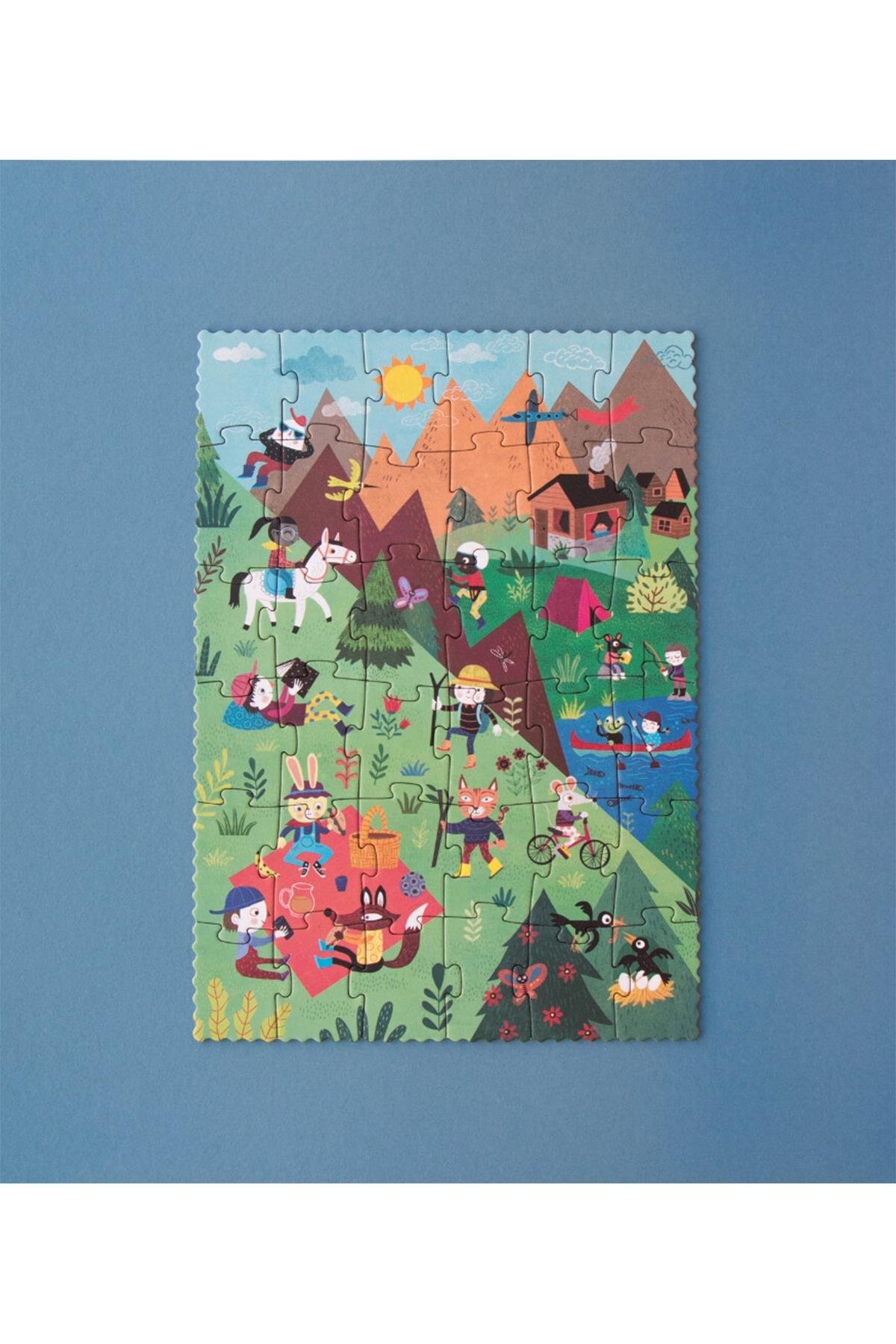 LONDJI  Lonji Puzzle - Let's go to the mountain Çok Renkli