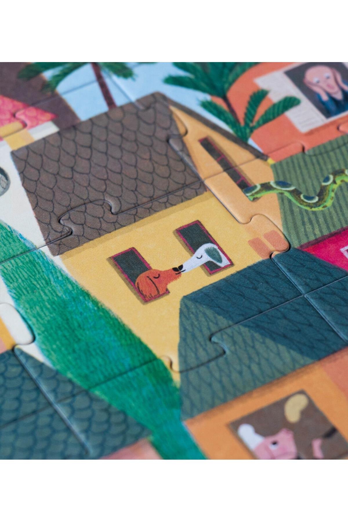 LONDJI  Lonji Puzzle -Look Up Çok Renkli