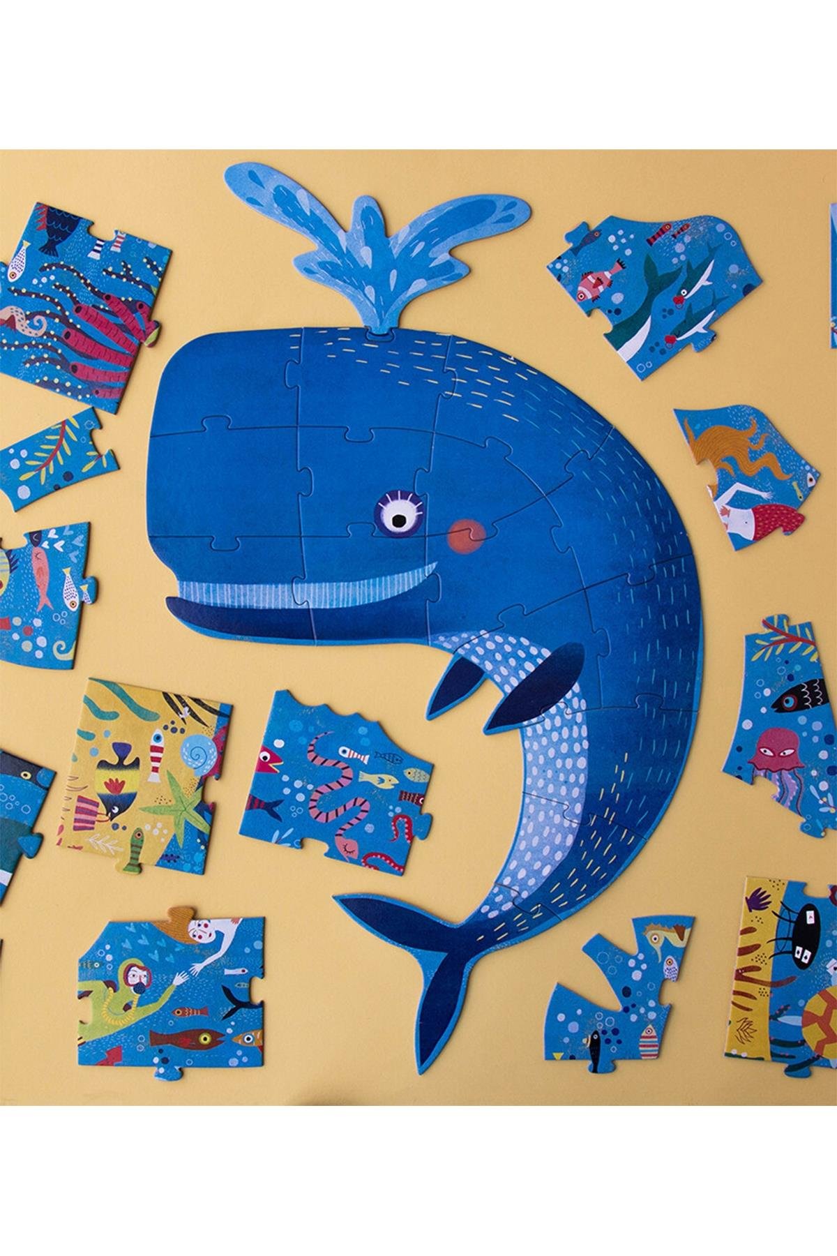 LONDJI Lonji Puzzle - My Big Blue Çok Renkli