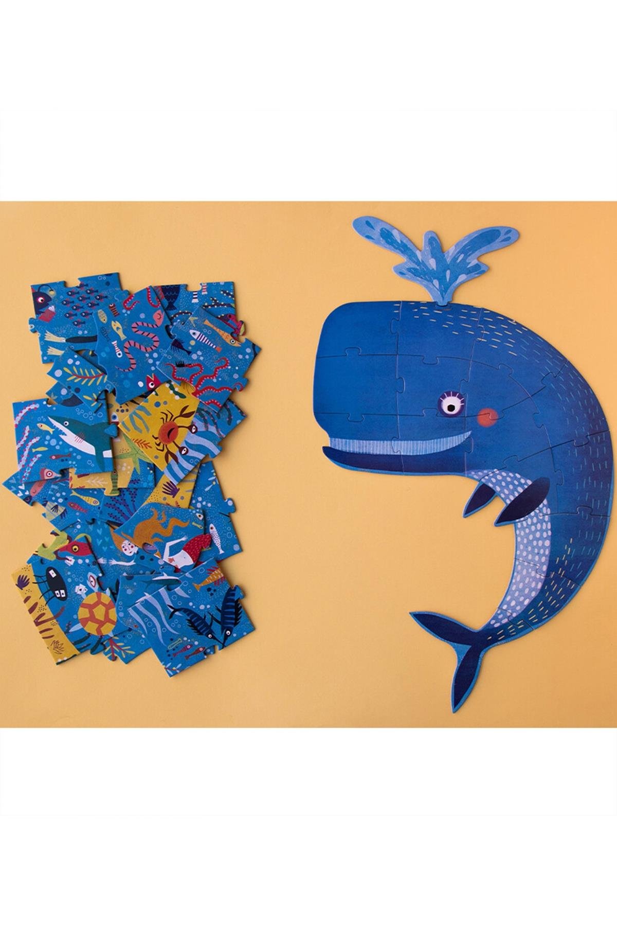 LONDJI Lonji Puzzle - My Big Blue Çok Renkli