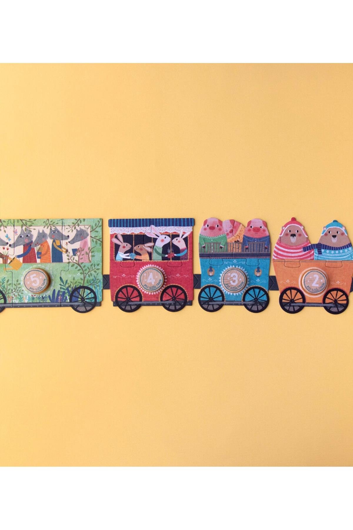 LONDJI  Lonji Puzzle - My little train Çok Renkli
