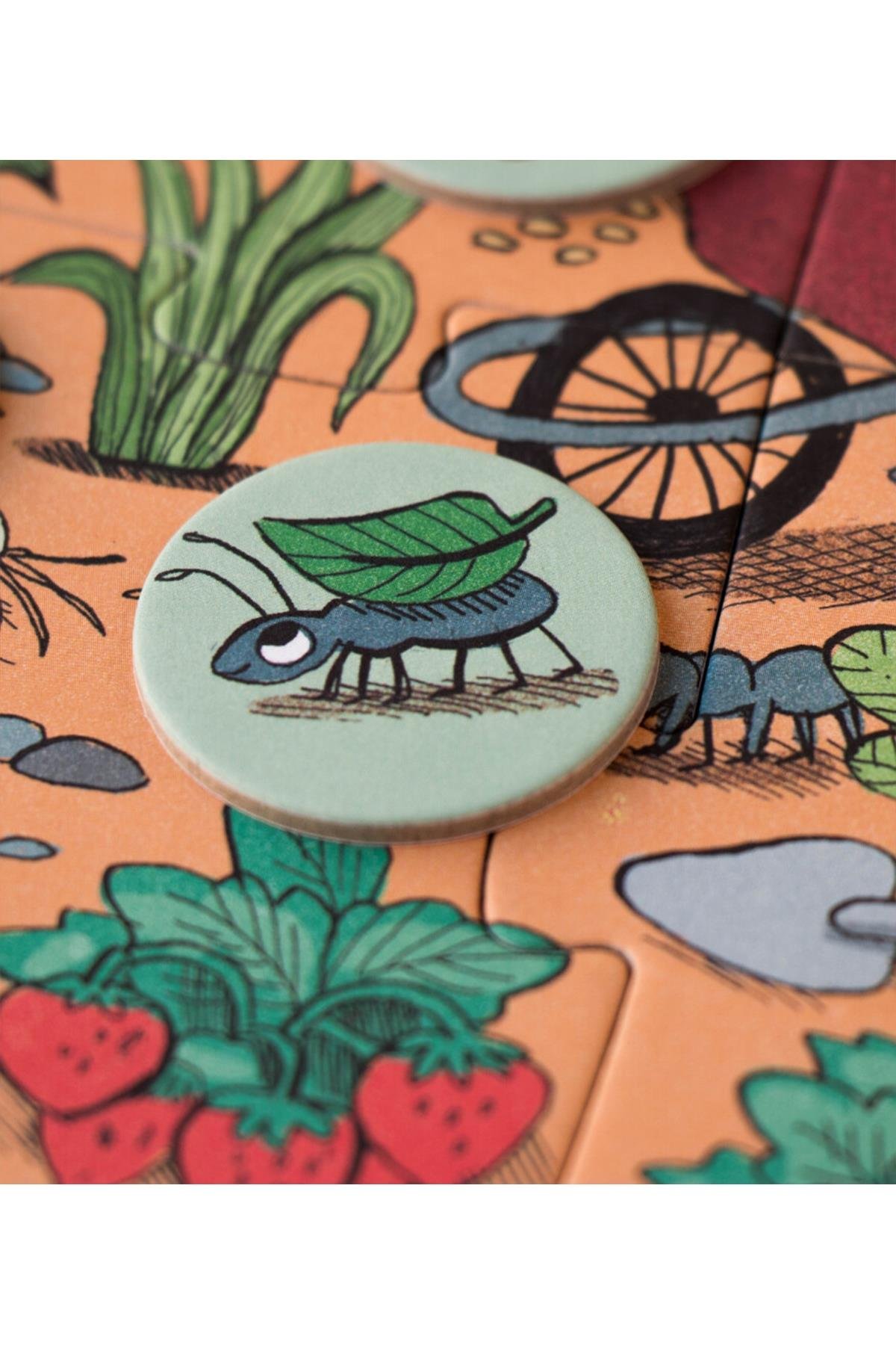 LONDJI Lonji Puzzle- Rabbit's Garden Çok Renkli
