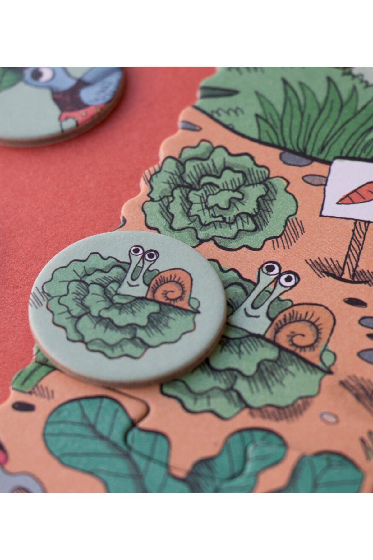 LONDJI Lonji Puzzle- Rabbit's Garden Çok Renkli