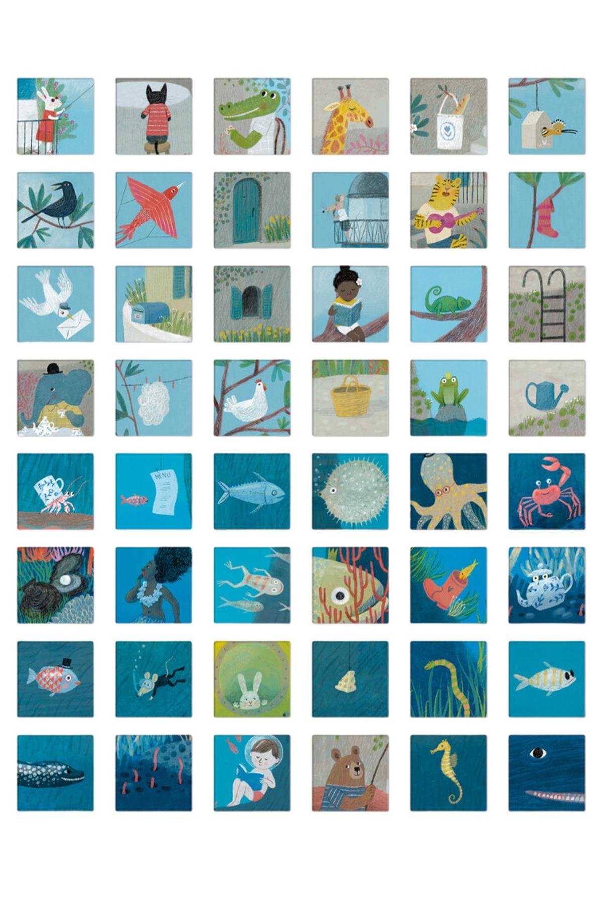 LONDJI  Lonji Puzzle - Tea by the sea Çok Renkli