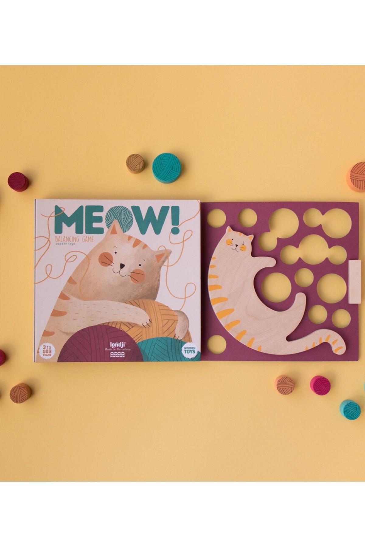 LONDJI Lonji Wooden toy - Meow Çok Renkli