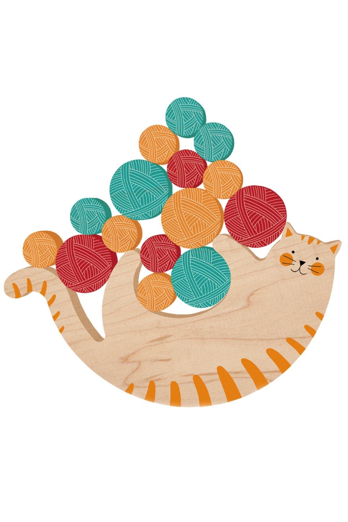LONDJI Lonji Wooden toy - Meow Çok Renkli