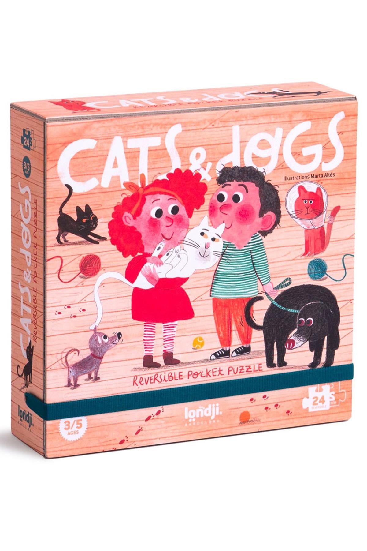 LONDJI POCKET PUZZLE - CATS&DOGS Çok Renkli