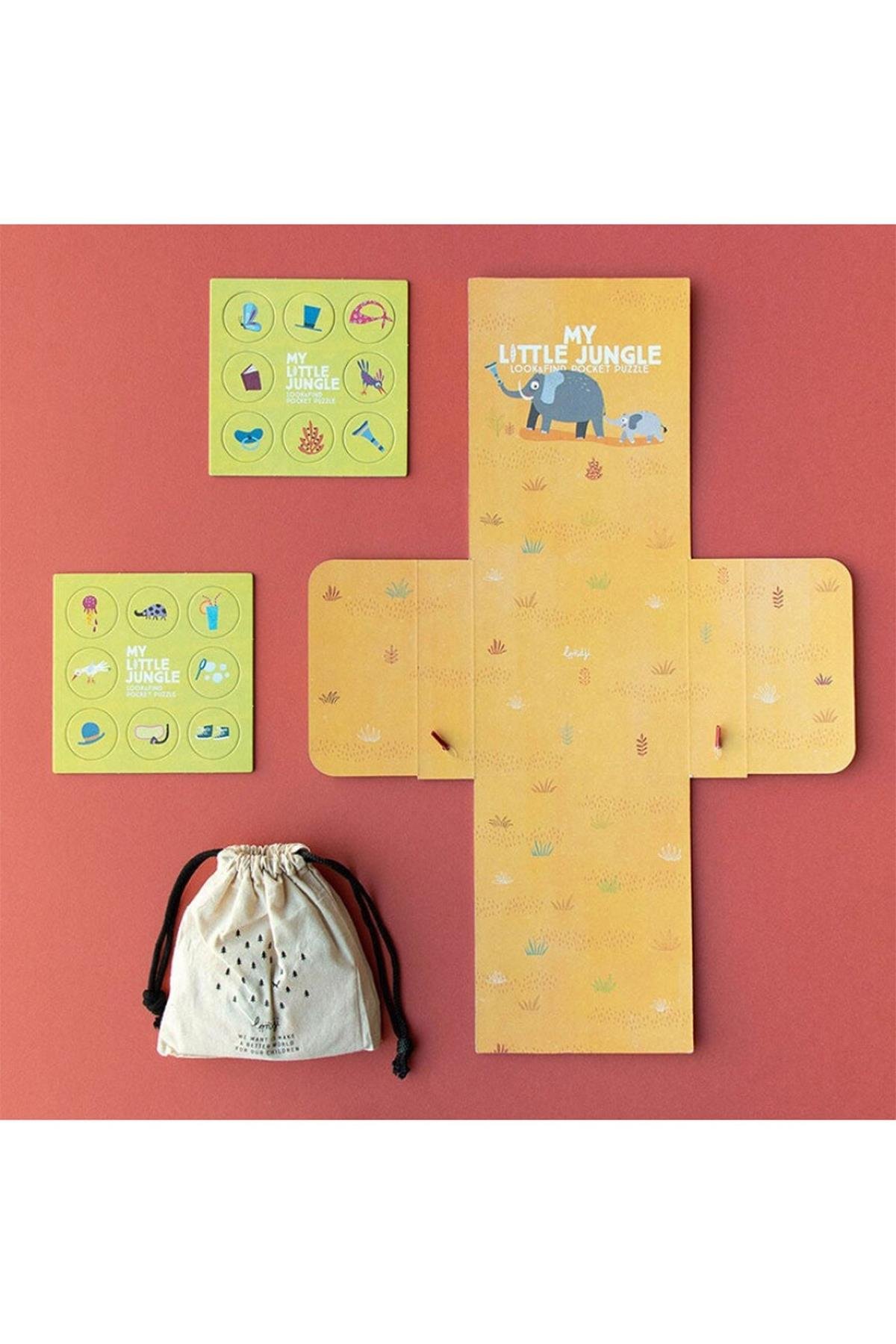 LONDJI POCKET PUZZLE - MY LITTLE JUNGLE Çok Renkli