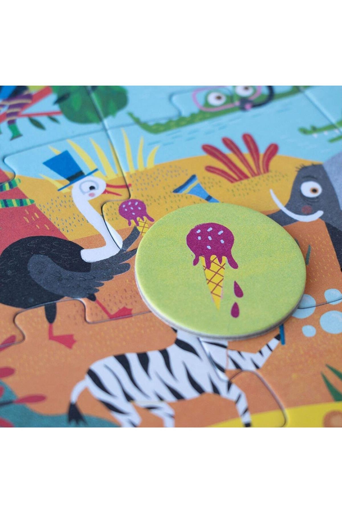 LONDJI POCKET PUZZLE - MY LITTLE JUNGLE Çok Renkli