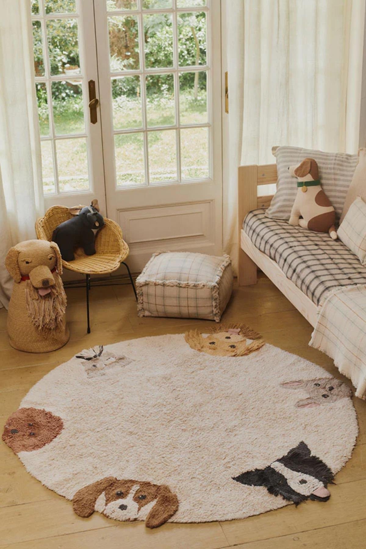Lorena Canals Çocuk Odası Halısı, Dogs Çok Renkli